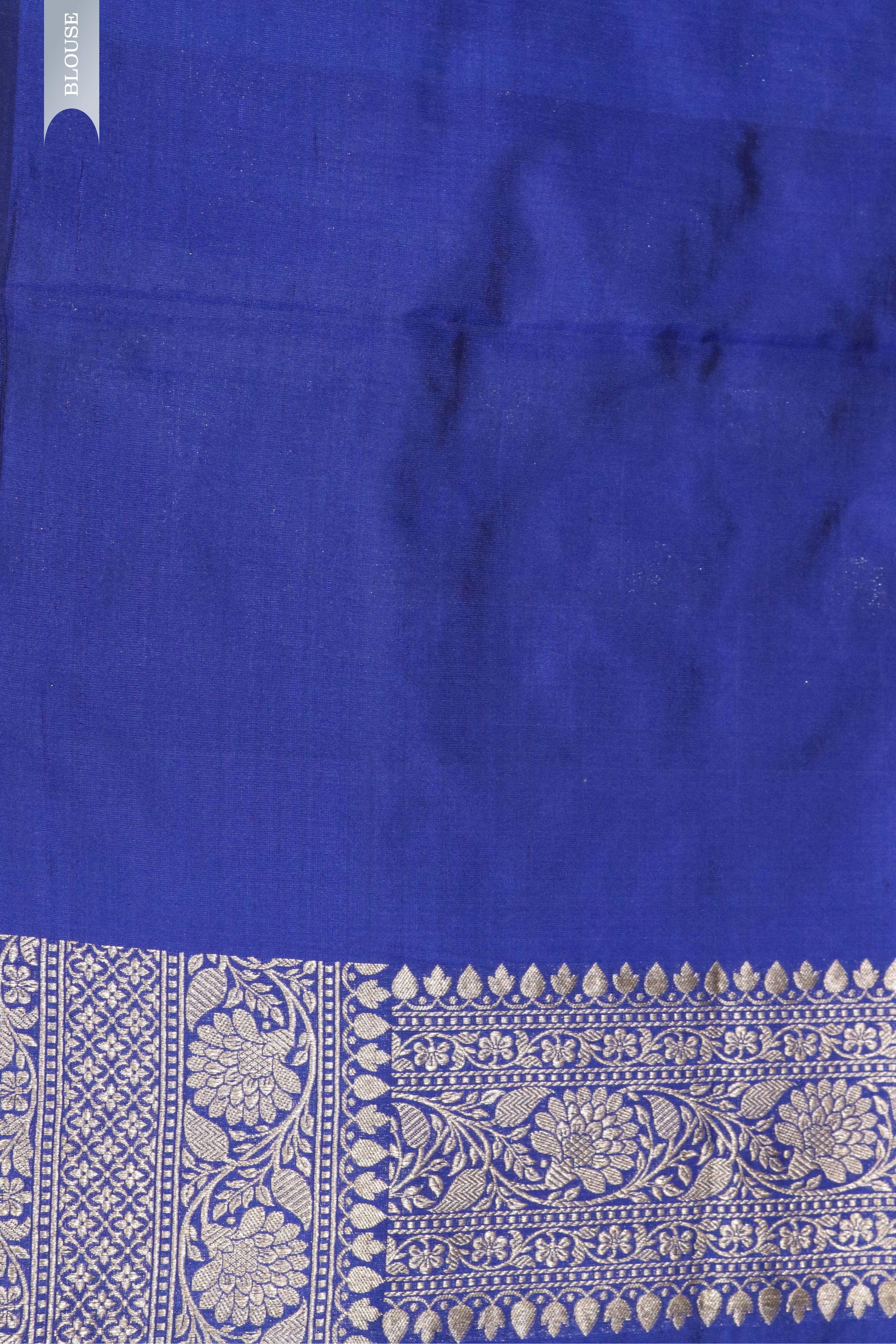 Royal Blue Banarasi Zari Butti Saree - Mokshaa