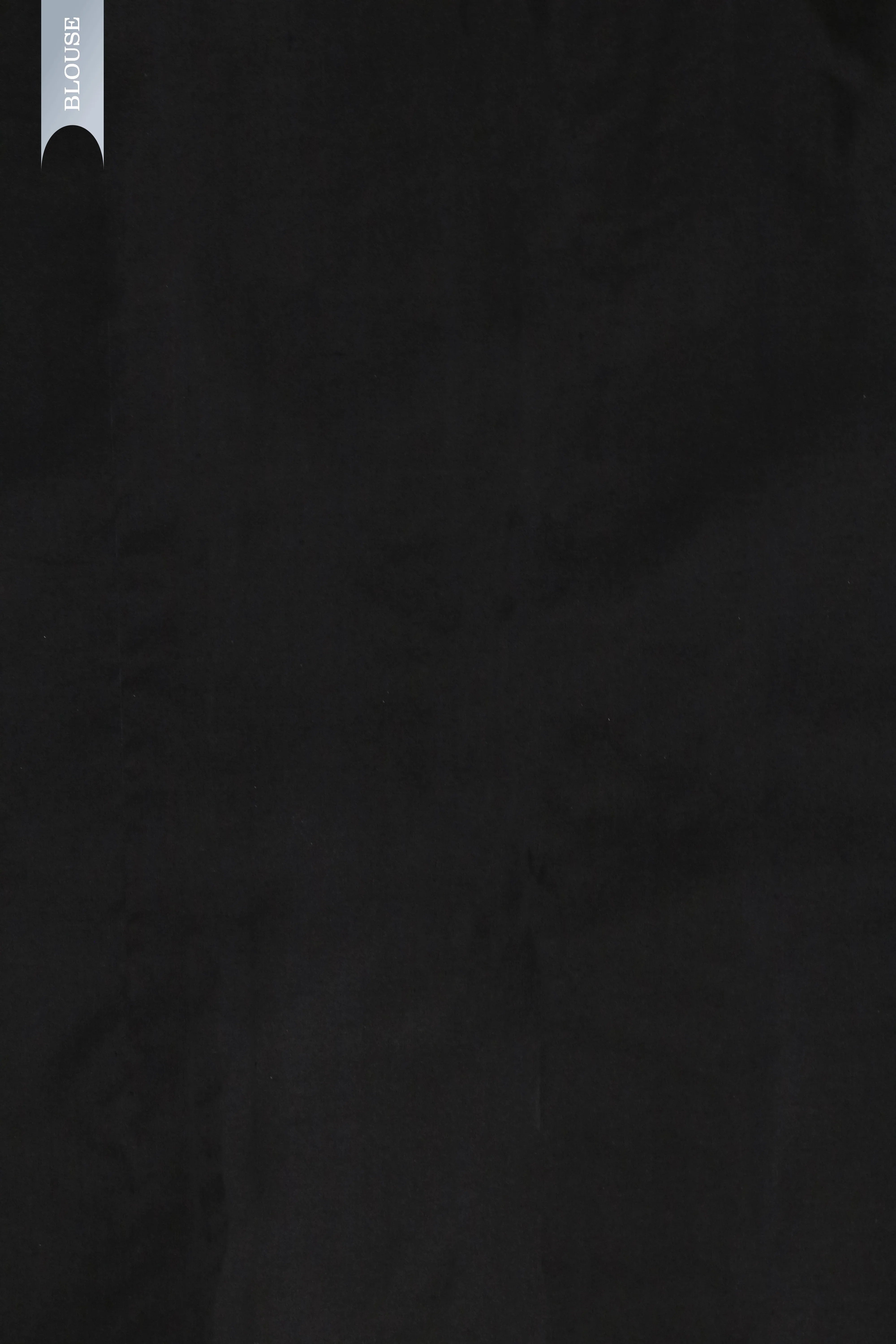 Black Kanchivaram Silk Saree with Golden Stripes & Buttas Border - Mokshaa