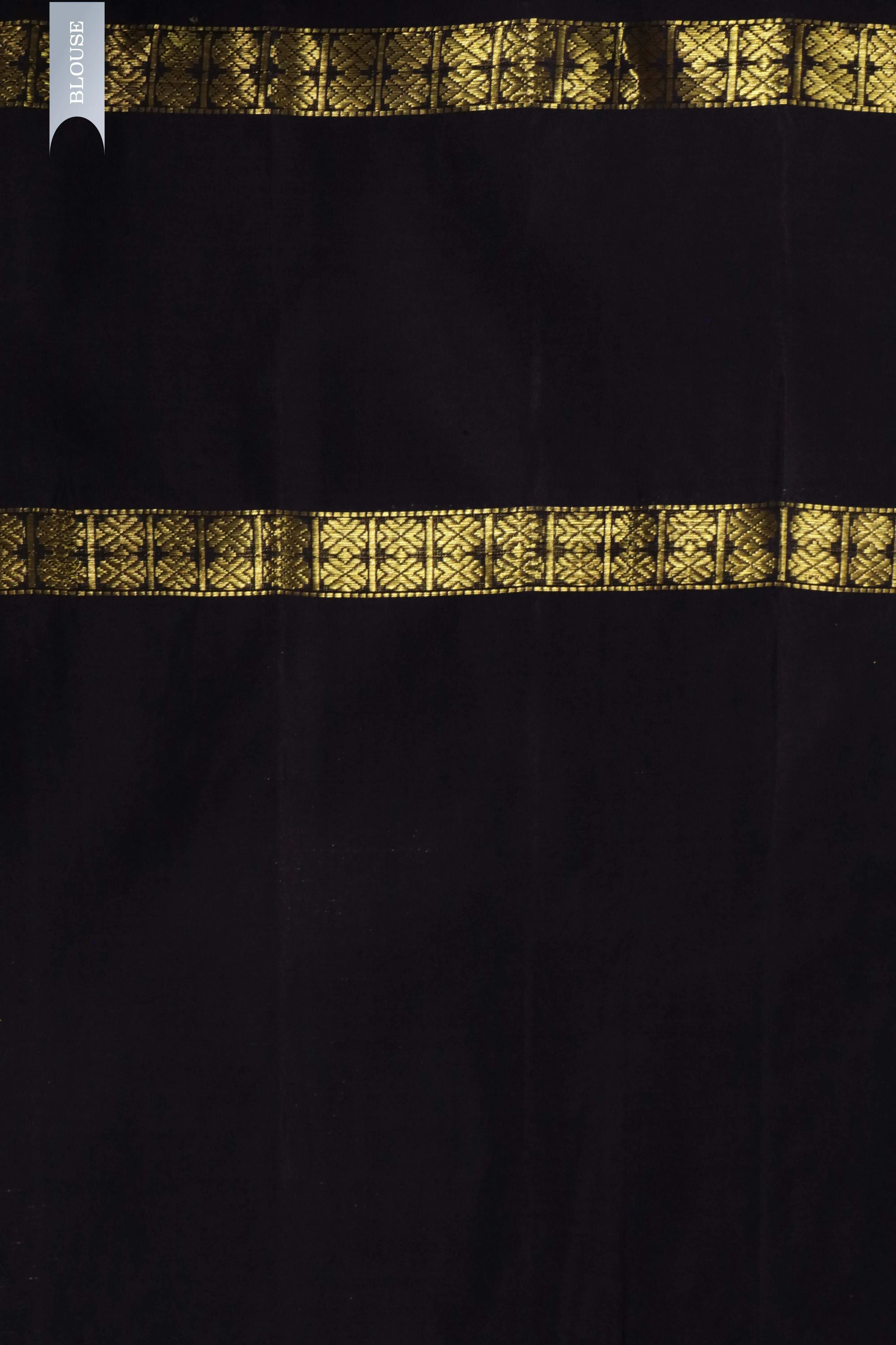 Maroon Kanchivaram Silk Saree with Black Border - Mokshaa