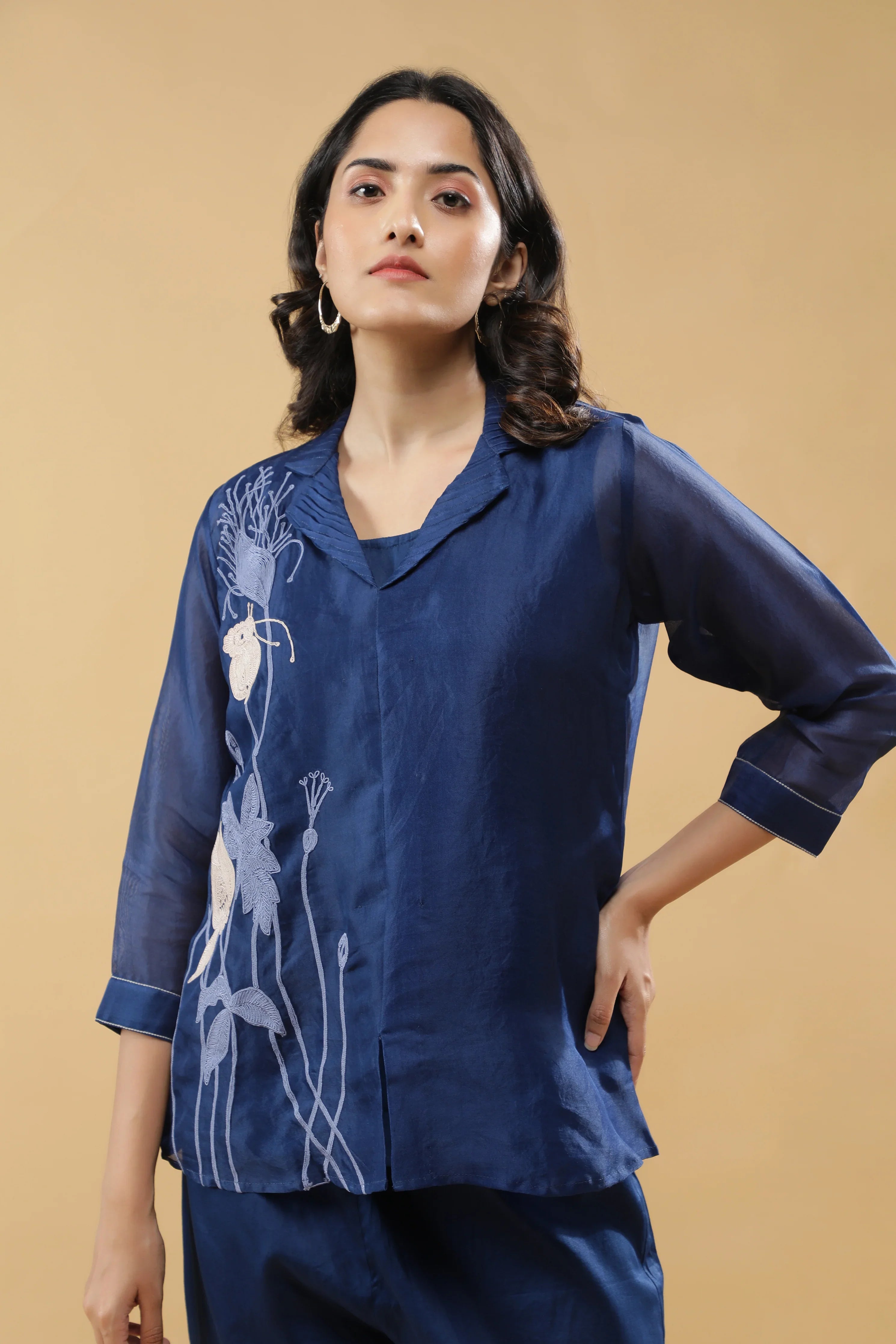 Navy Blue Co-ord Set - Mokshaa