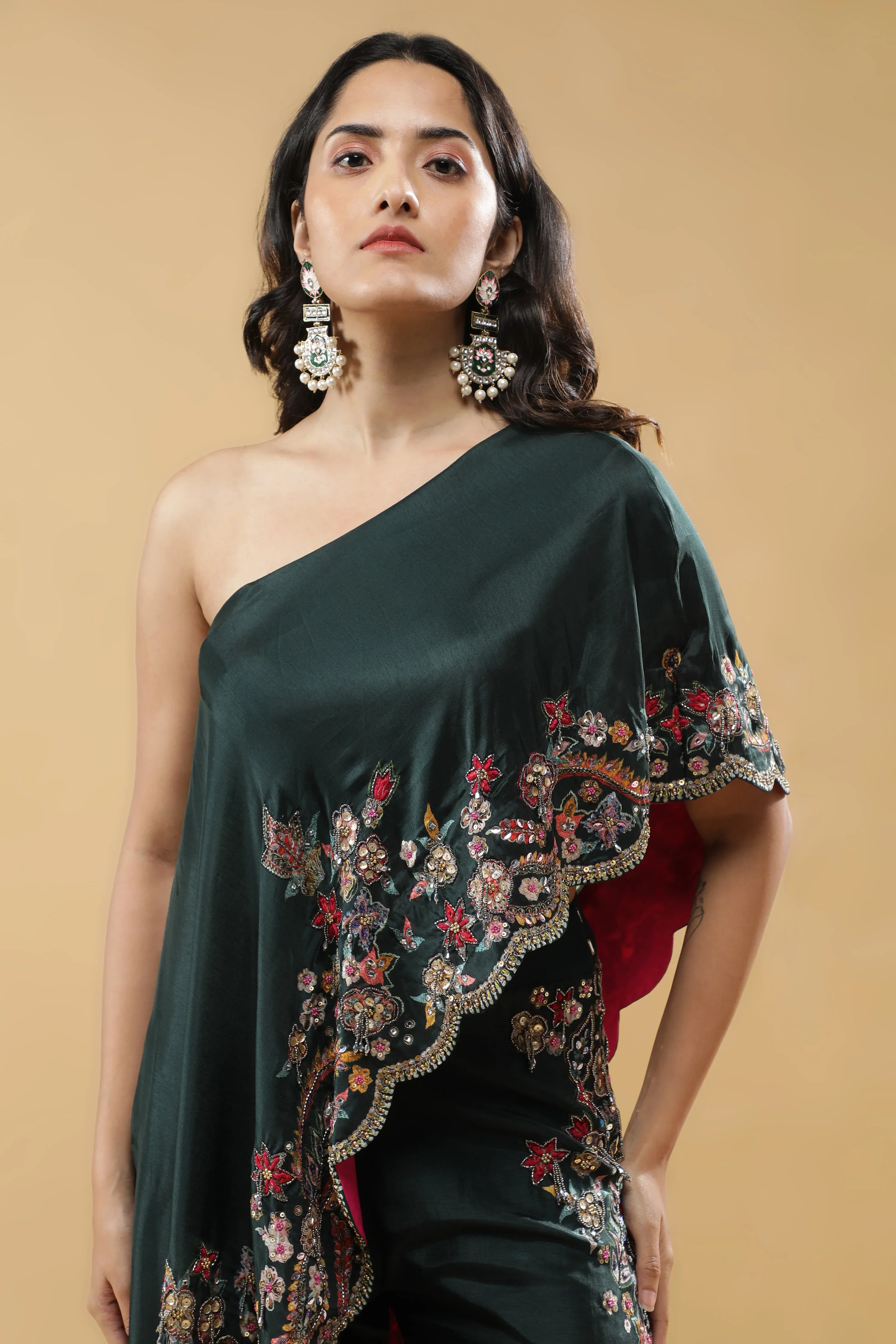 Bottle Green Indo-Western - Mokshaa