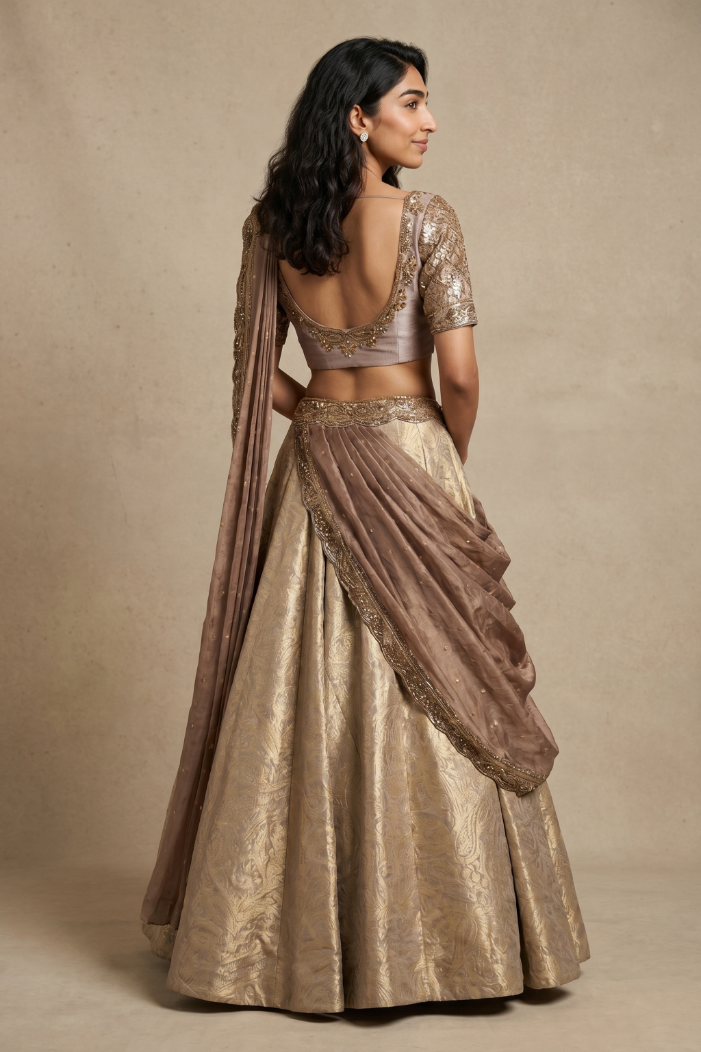 Honey Gold Embroidered Lehenga