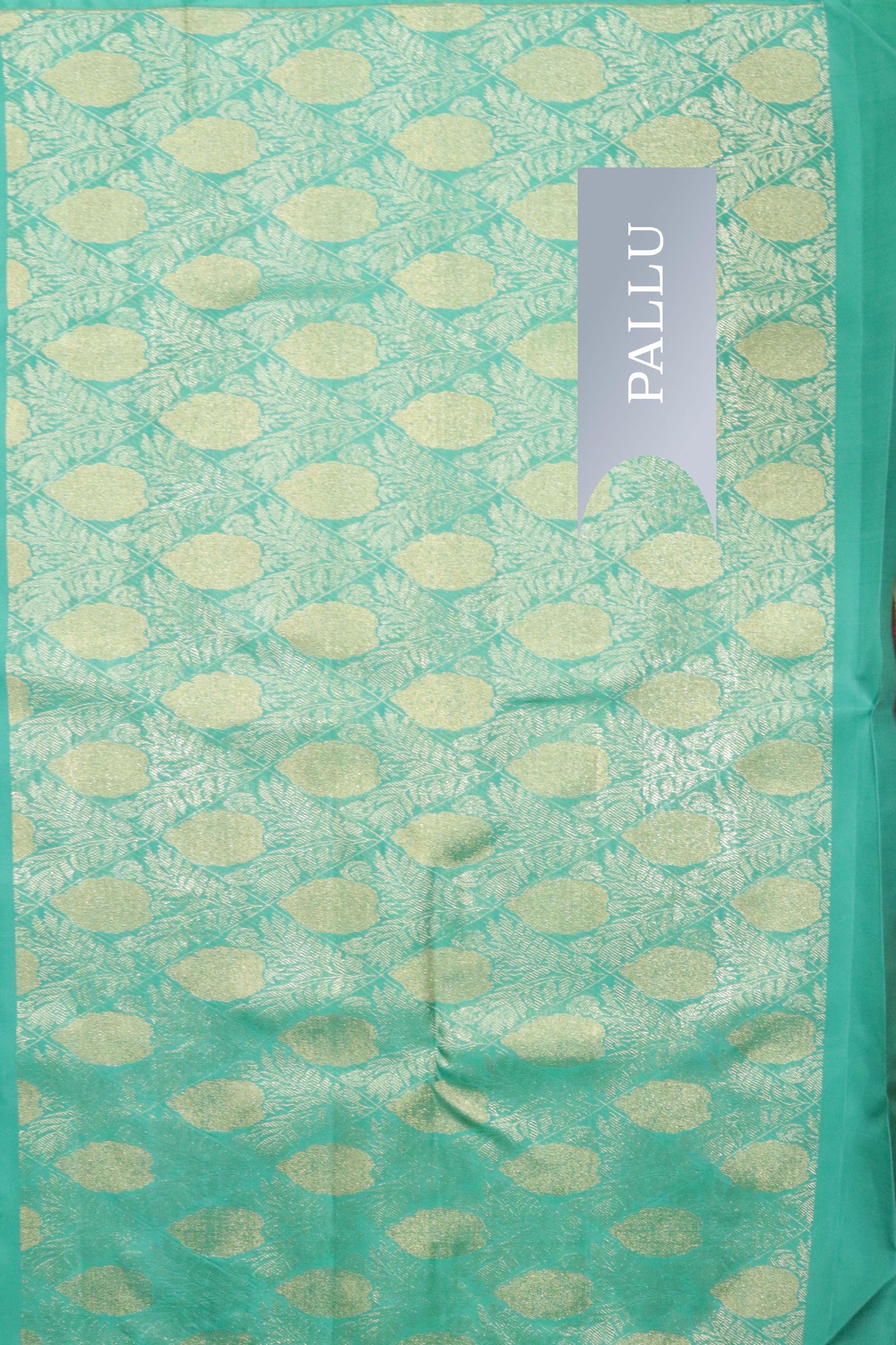 Rama Blue Kanchipuram Silk Saree with Gold & Silver Zari Motifs - Mokshaa