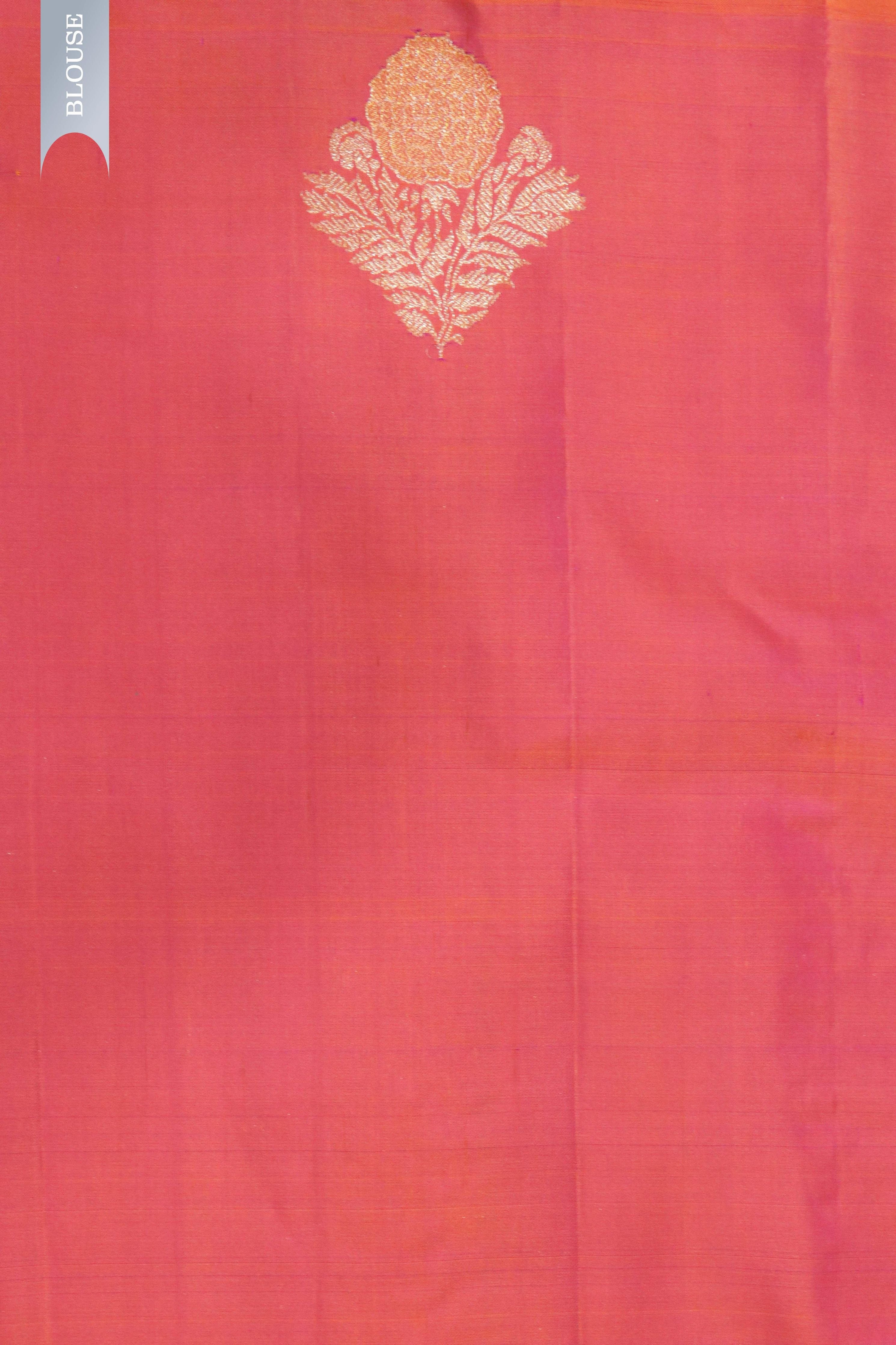 Rama Blue Kanchipuram Silk Saree with Gold & Silver Zari Motifs - Mokshaa