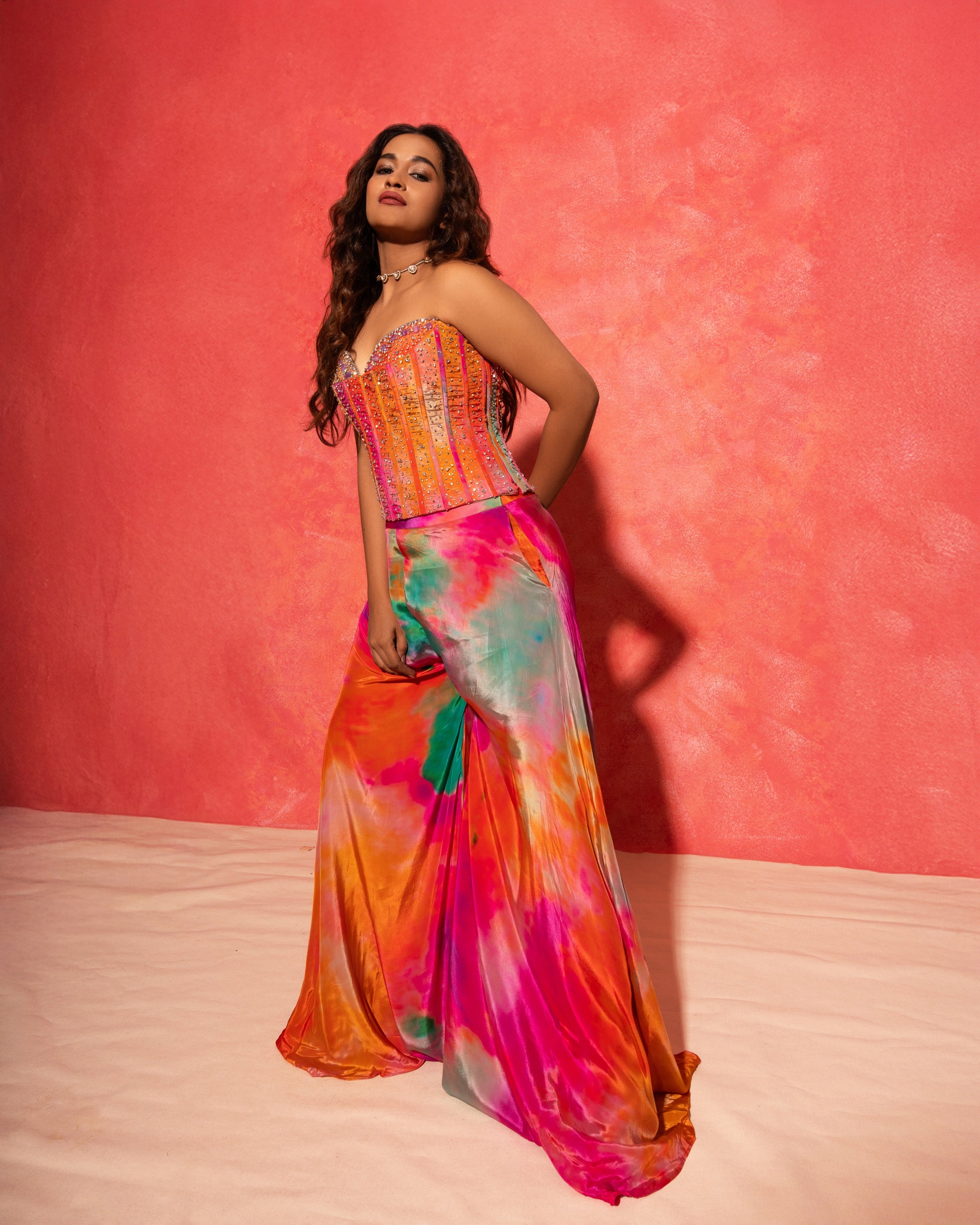 Actress Kavya Arivumani in Mokshaa Indo-Western
