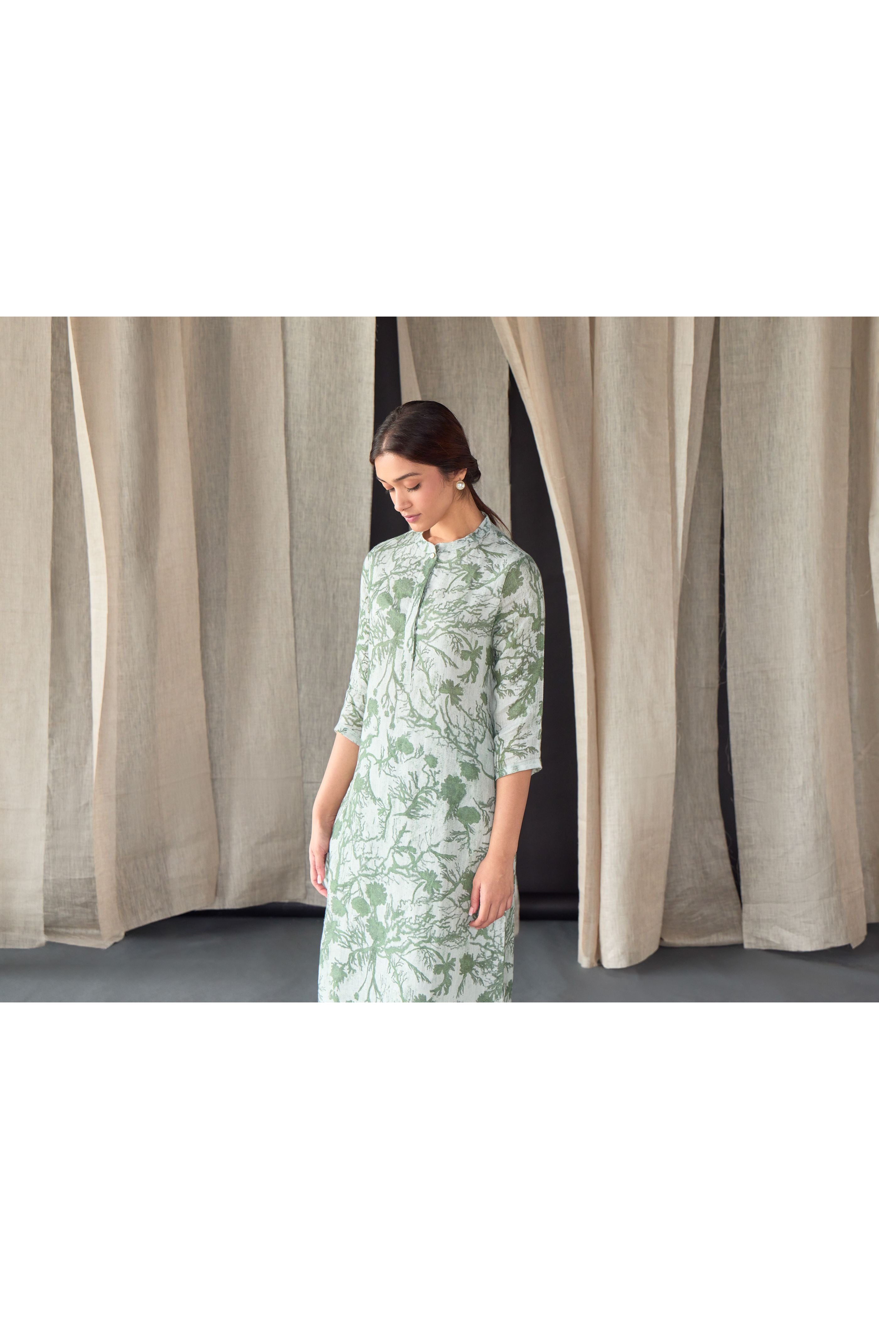 Forest Lullaby Pure Hemp Kurta Set - Mokshaa