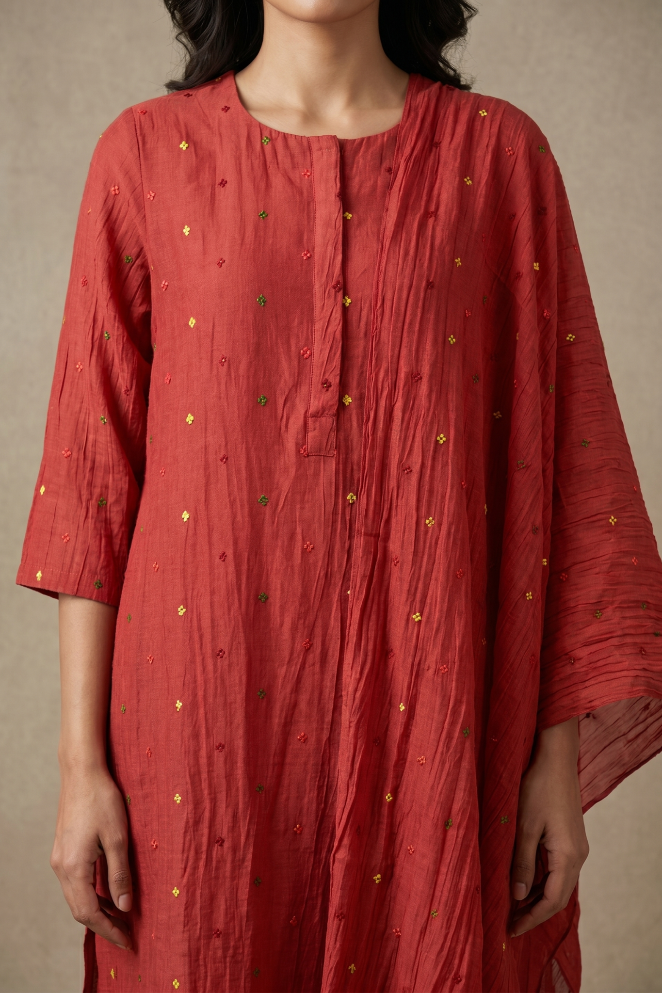Rust Cotton Salwar Set