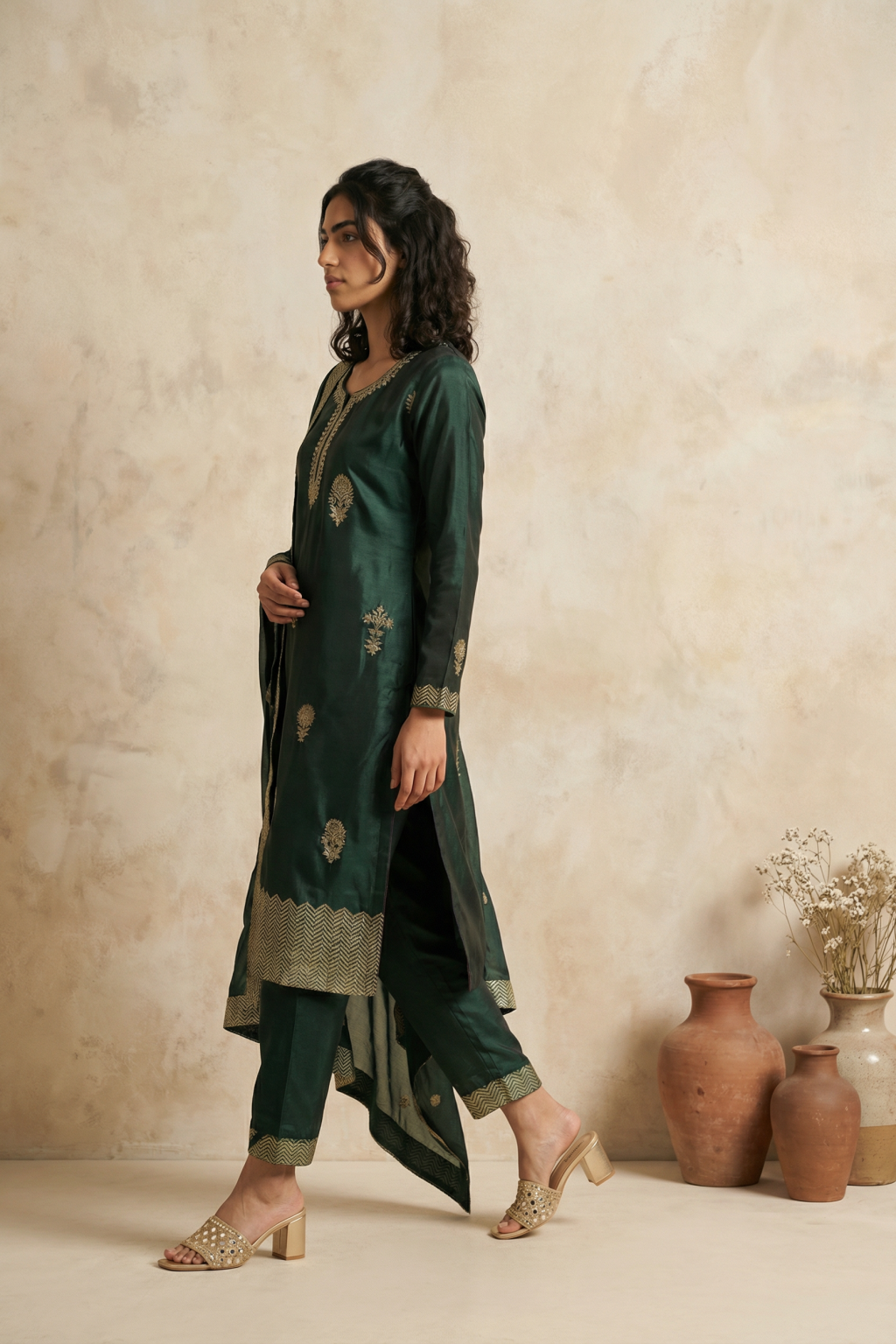Green Silk Salwar Suit