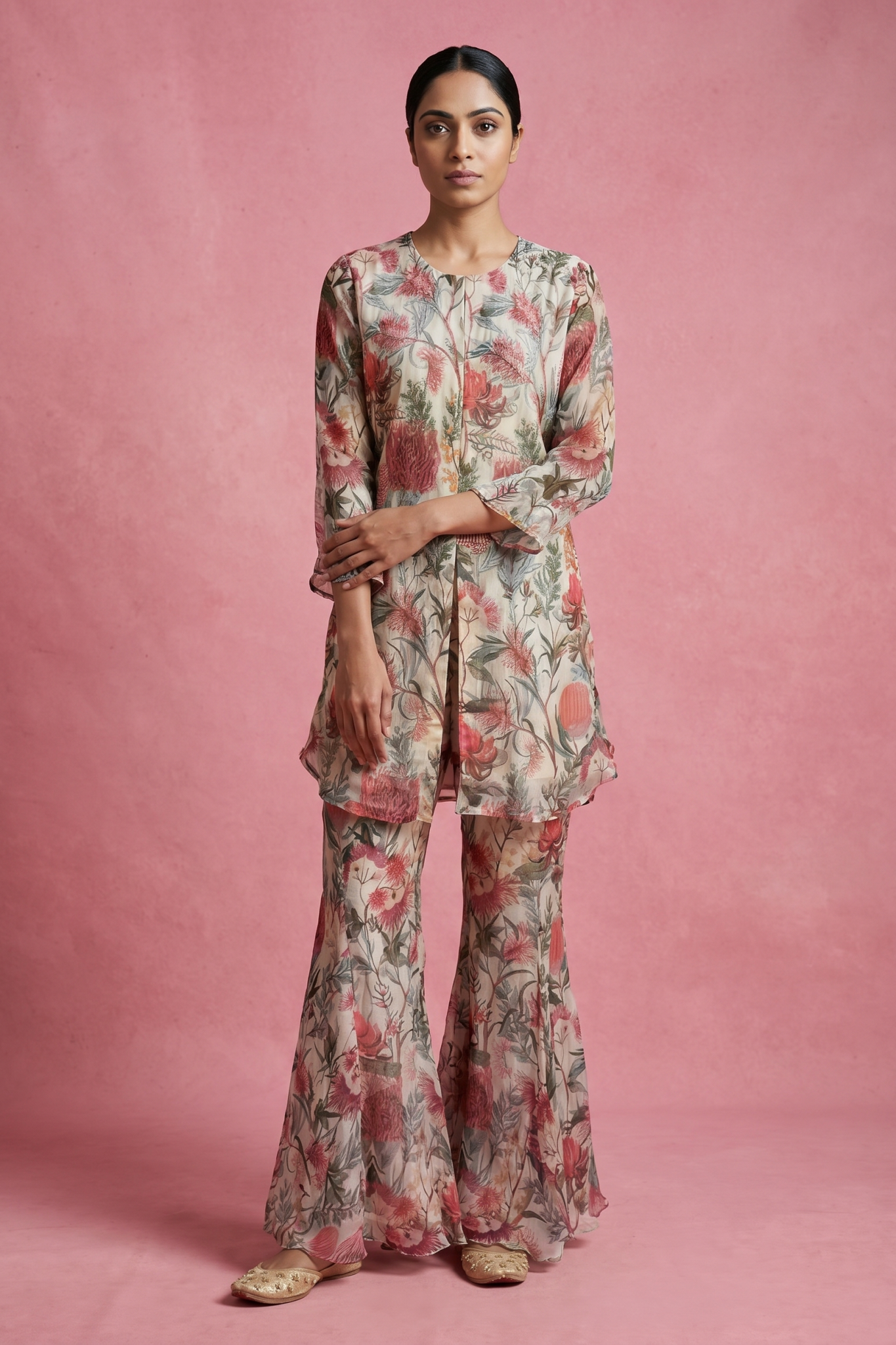 Blush Floral Printed Co-ord Set