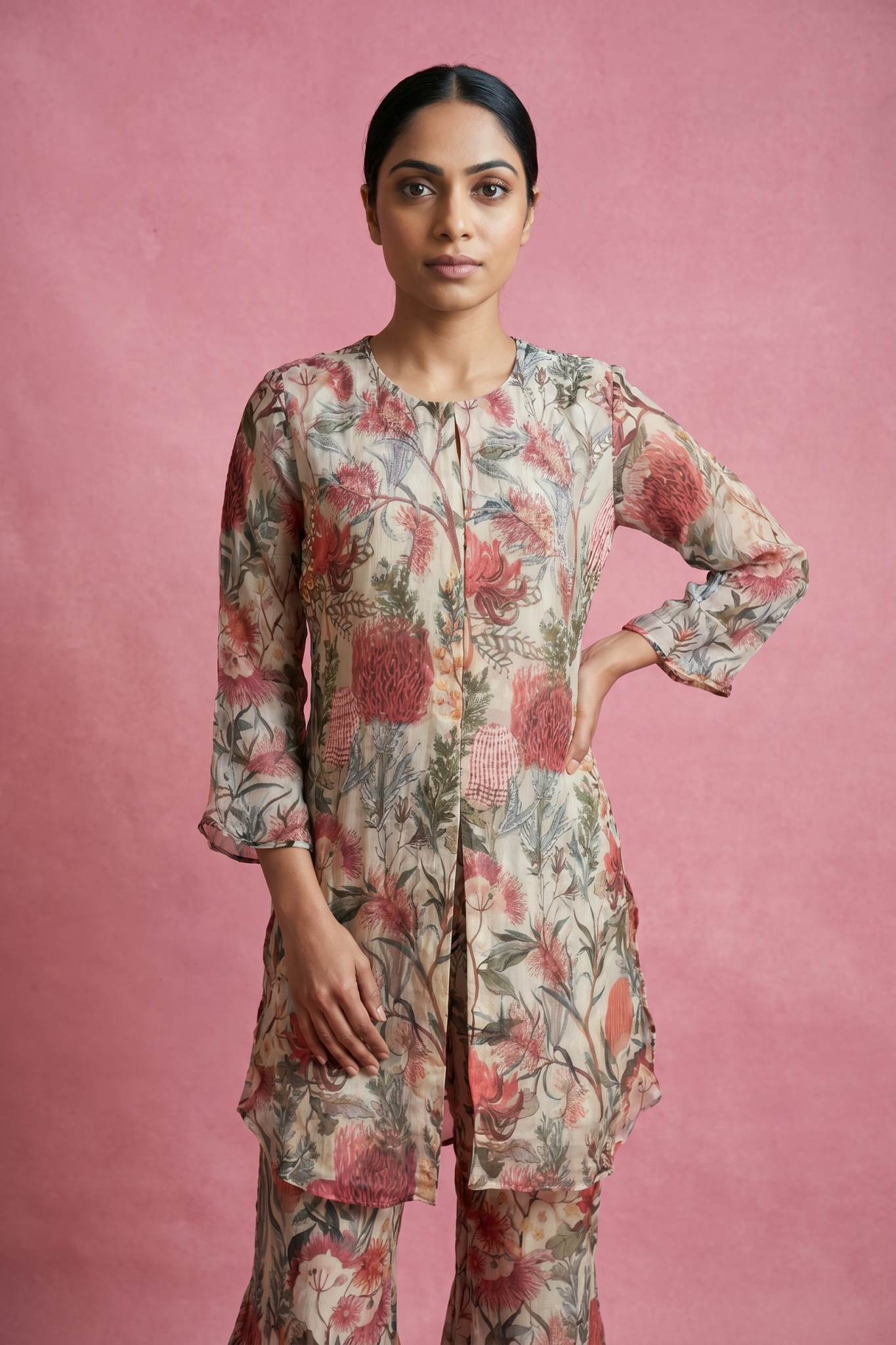 Blush Floral Printed Co-ord Set