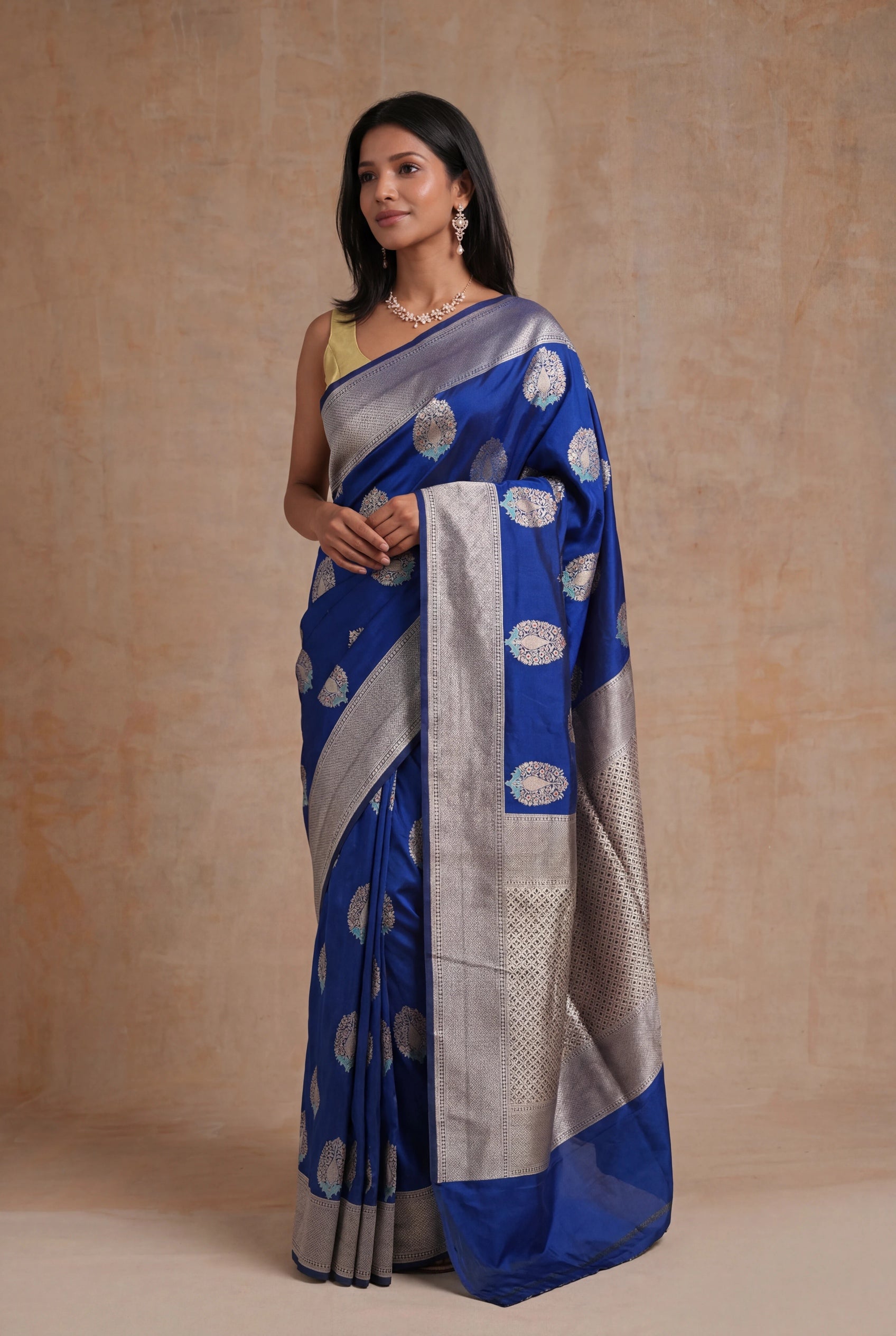Royal Blue Banarasi Silk Saree
