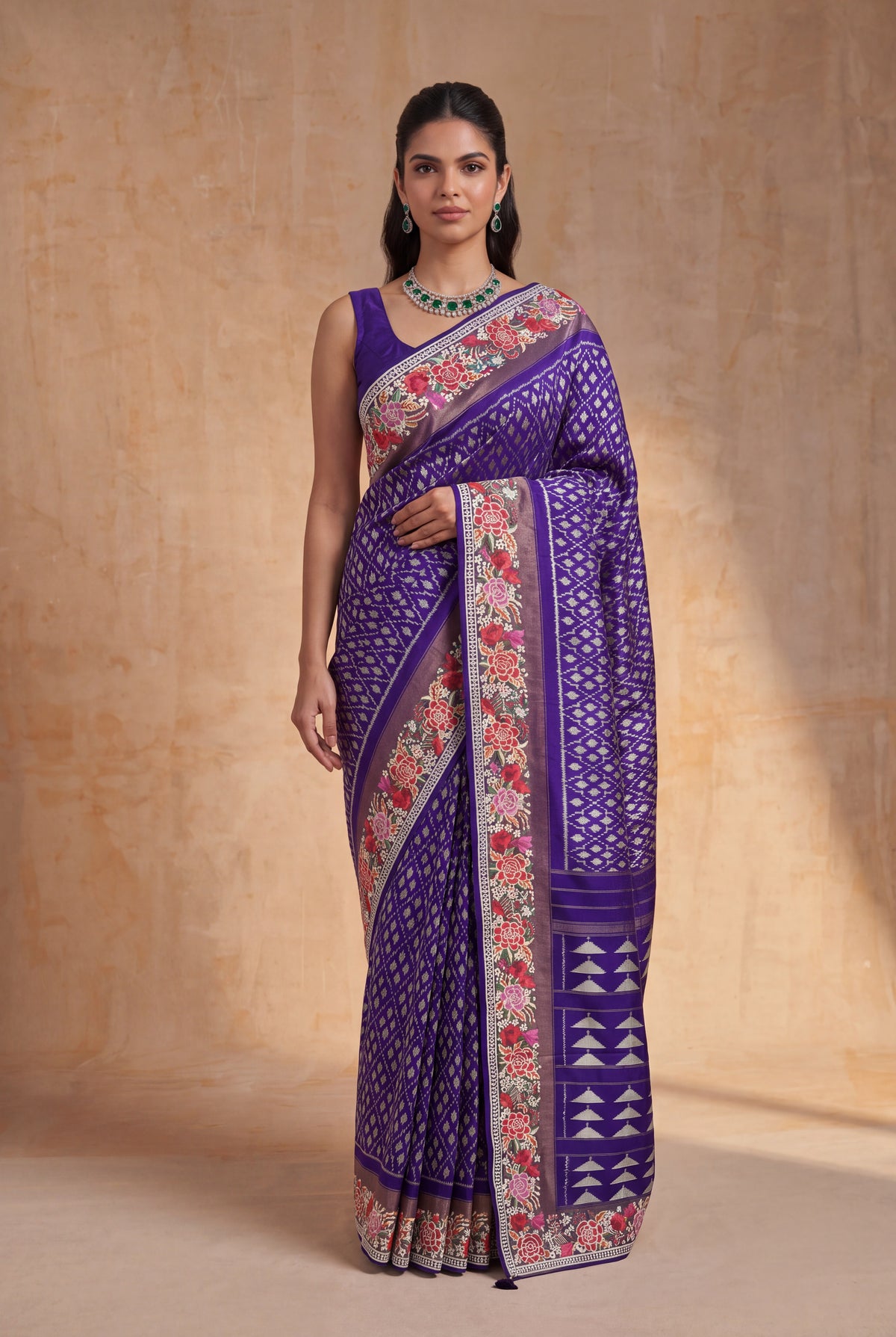 Purple Patola Silk Saree - Mokshaa