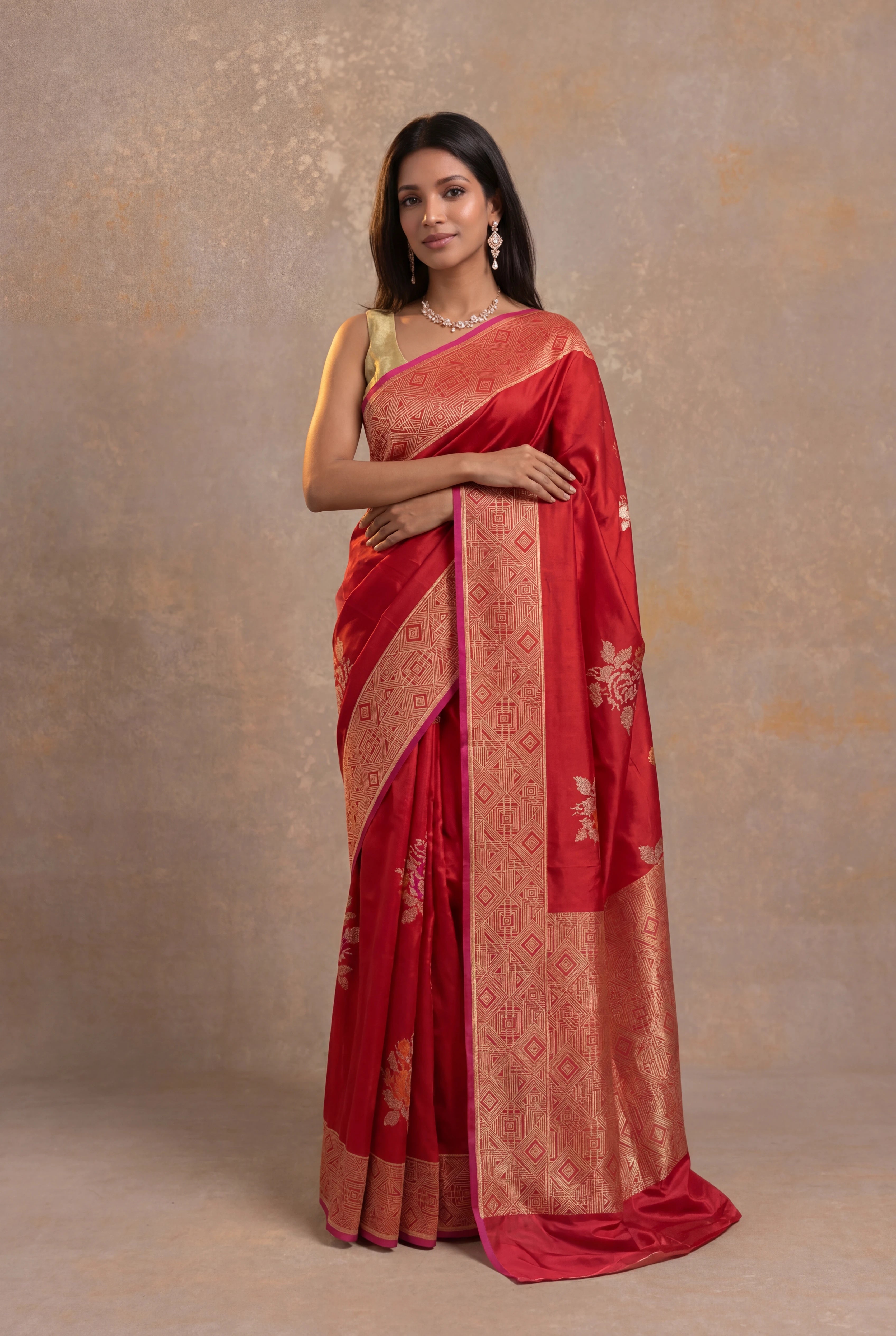Red Banarasi Silk Saree