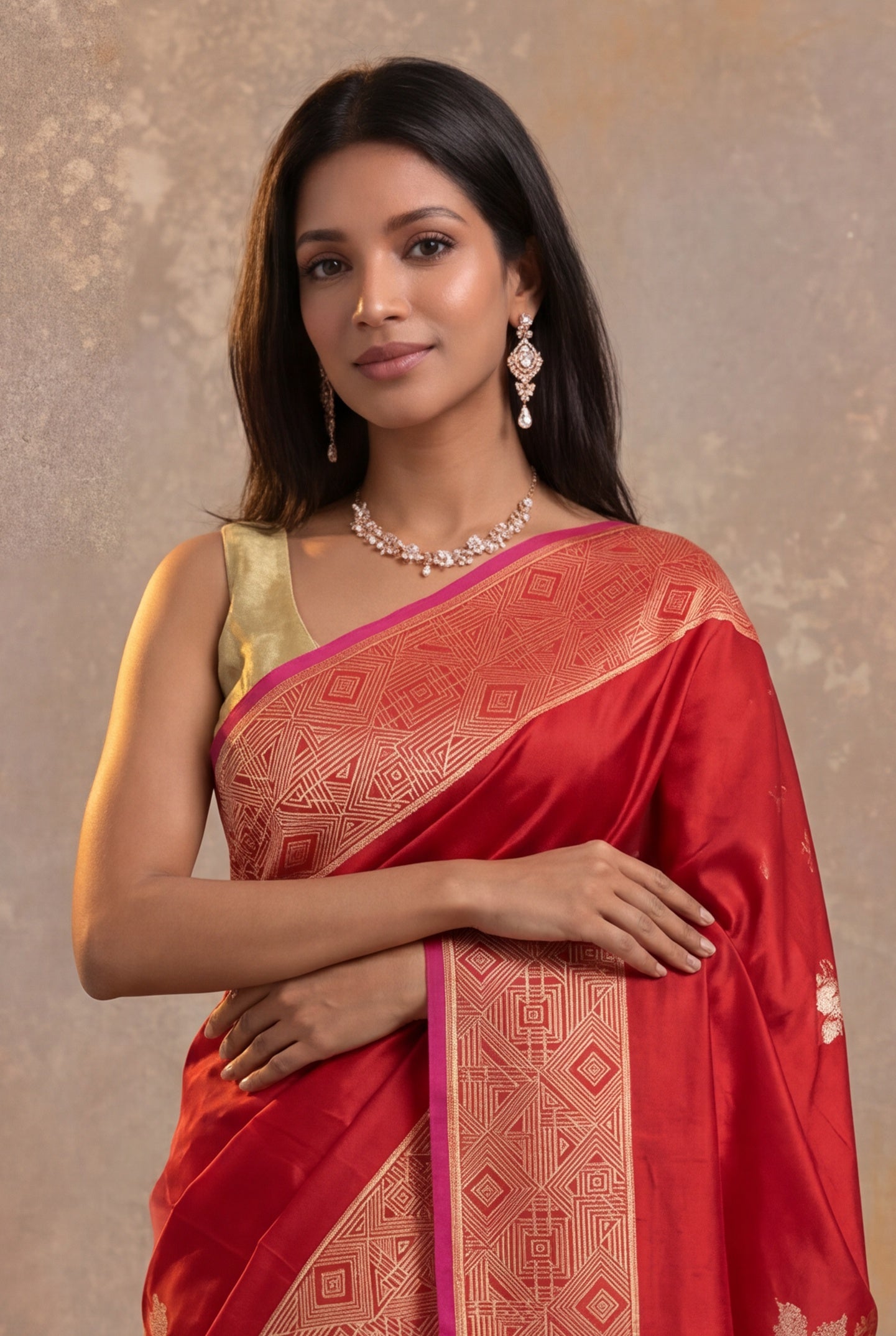 Red Banarasi Silk Saree