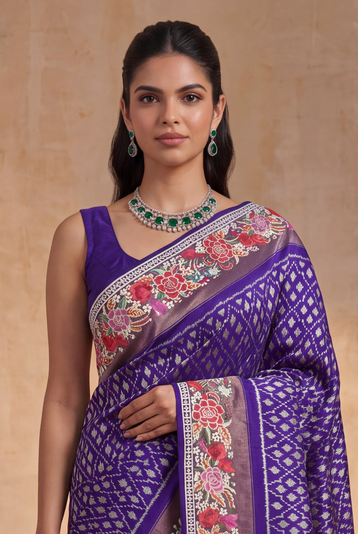 Purple Patola Silk Saree - Mokshaa