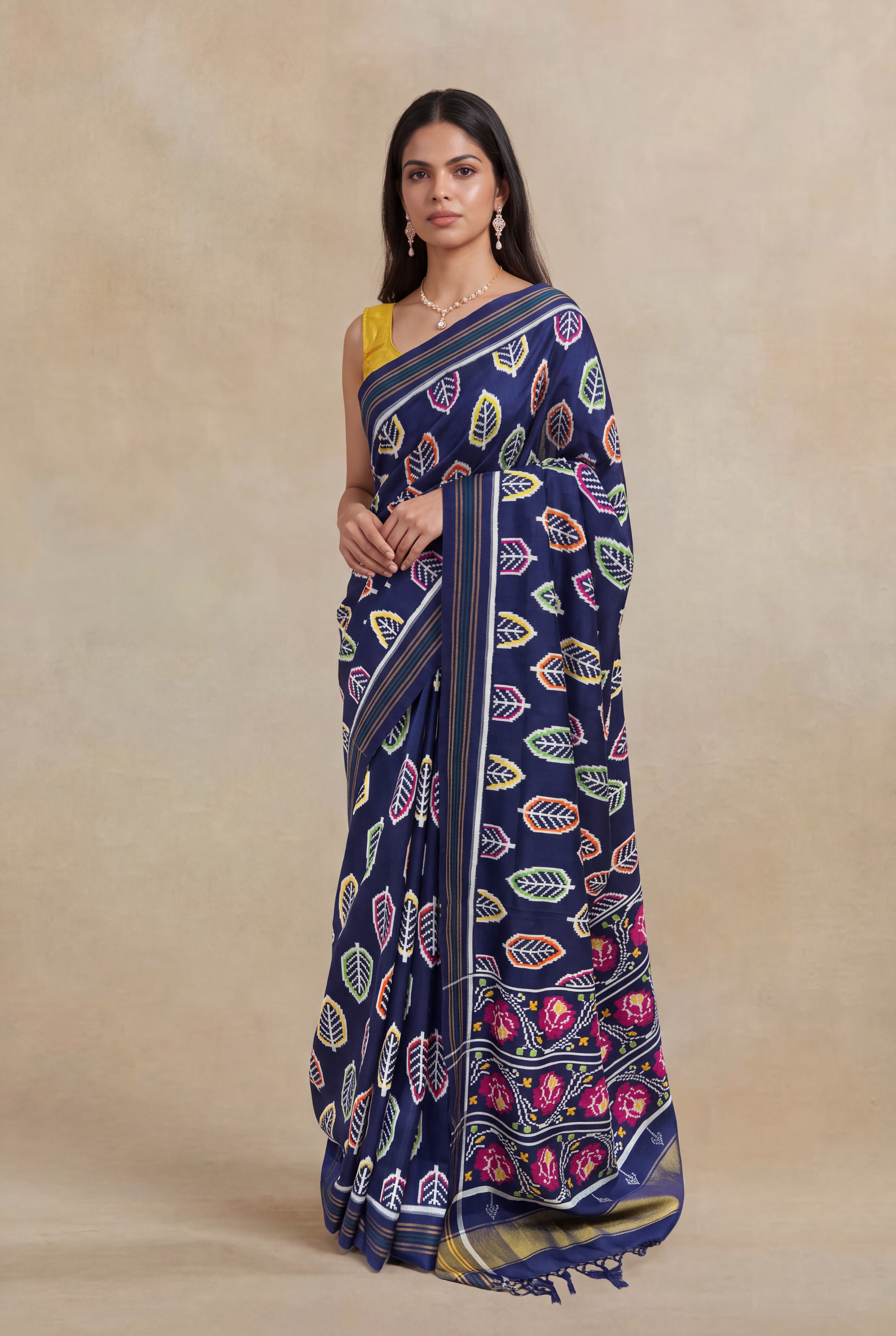 Blue Pattan Patola Silk Saree