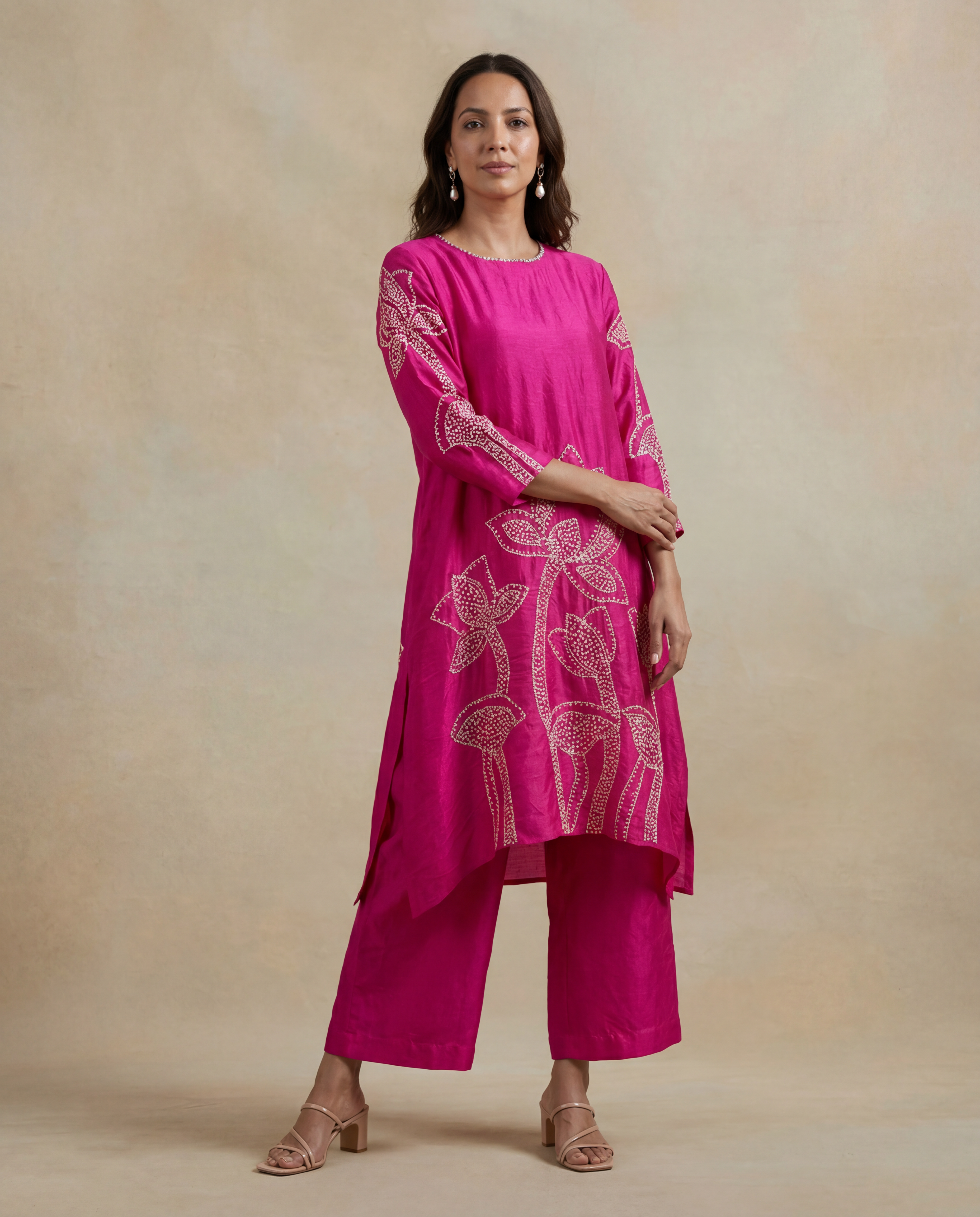 Pink Soft Silk Co-Ord Set