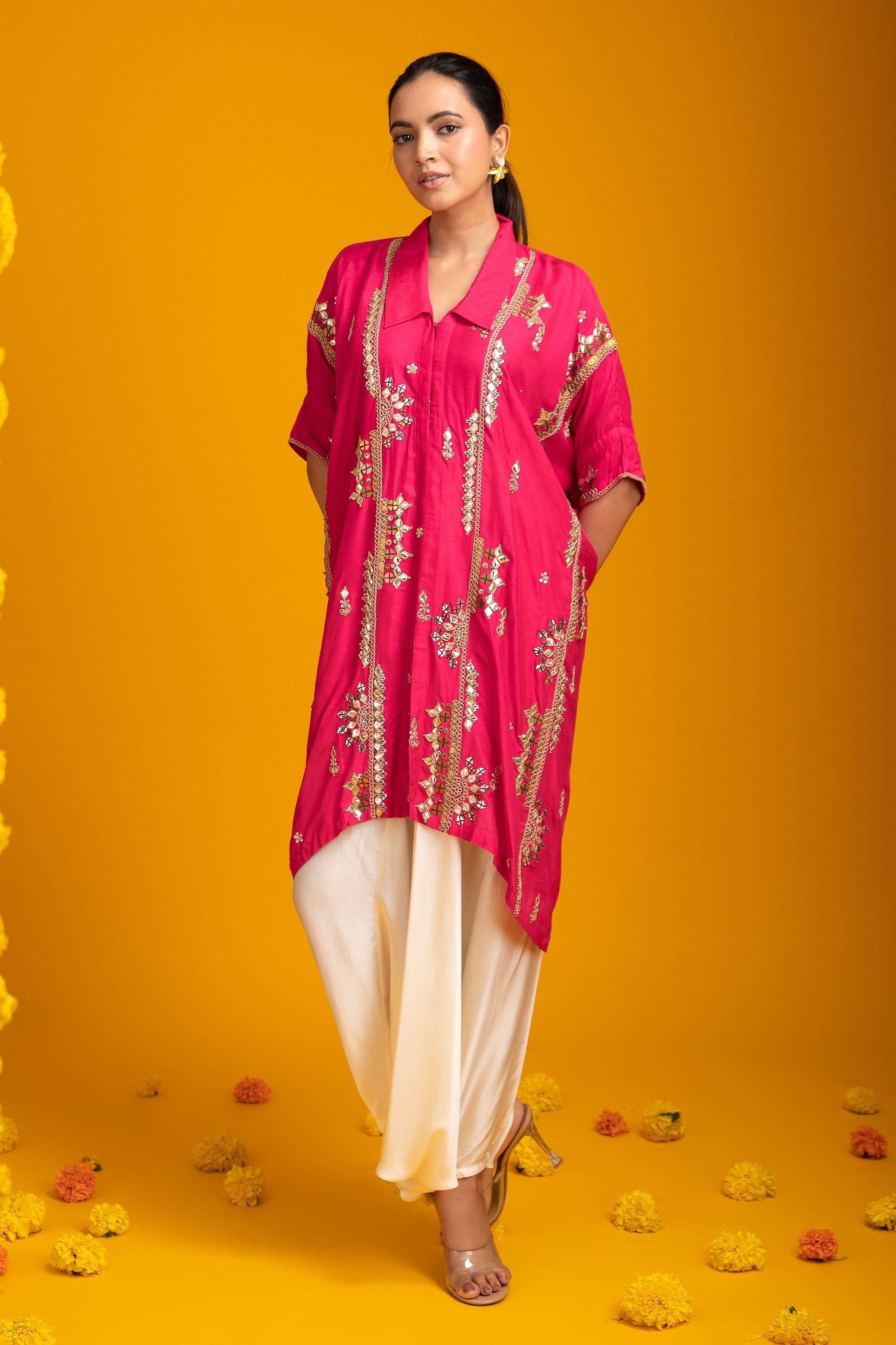 Pink Silk Indo-Western - Mokshaa