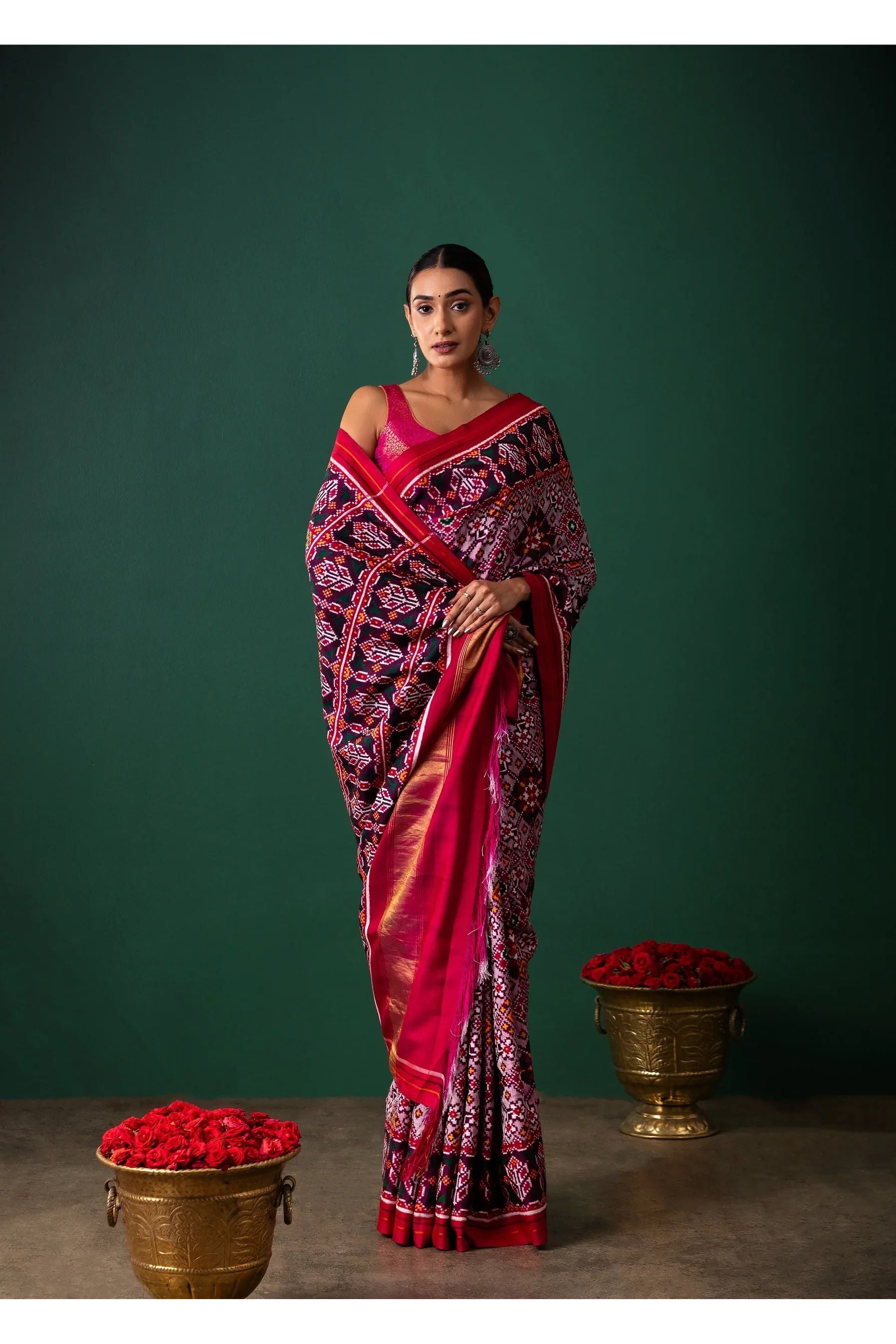 Light Purple Patan Pattola Saree All Over Motifs - Mokshaa