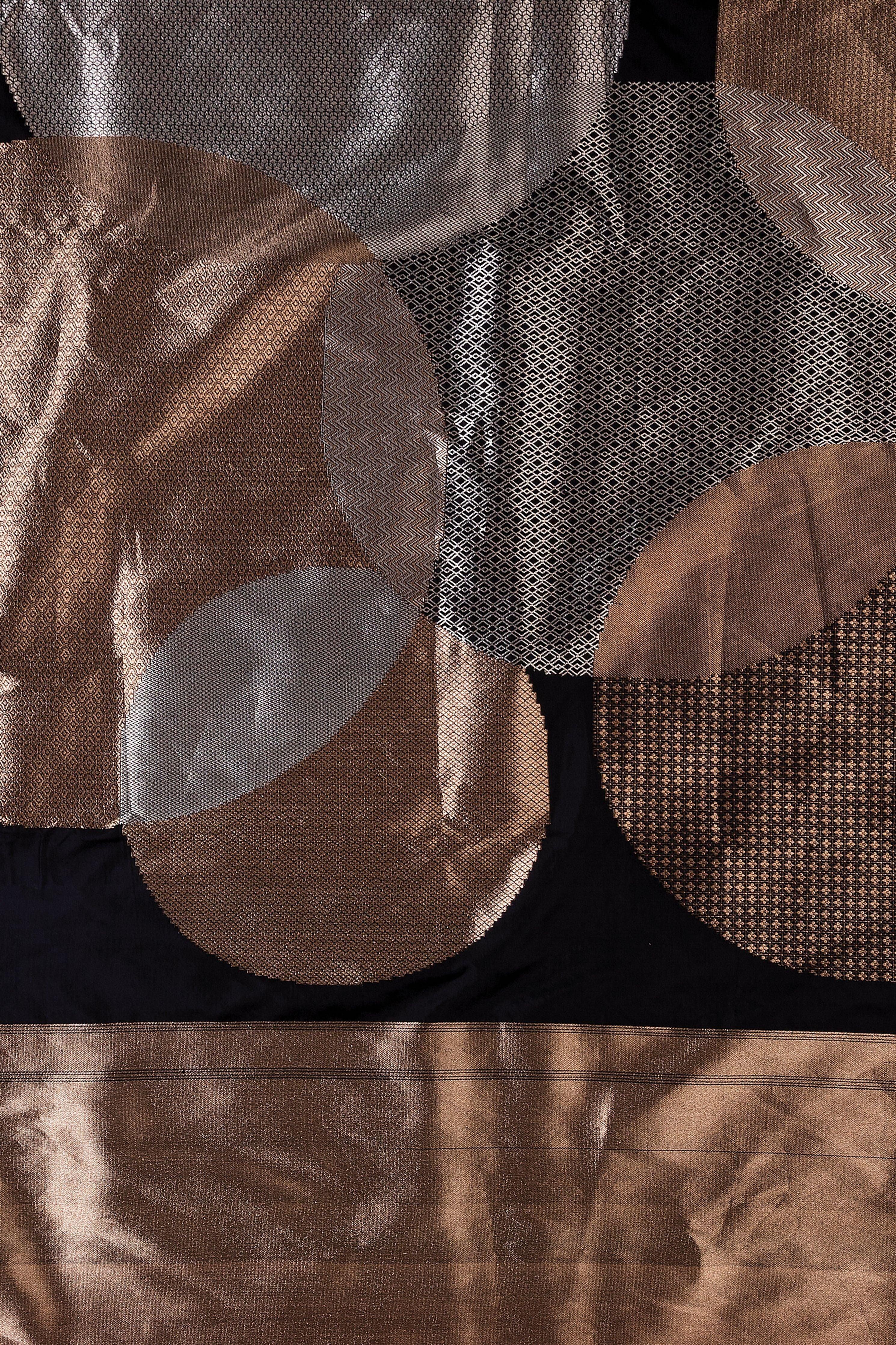 Black Banaras Silk Saree | Saree | Mokshaa