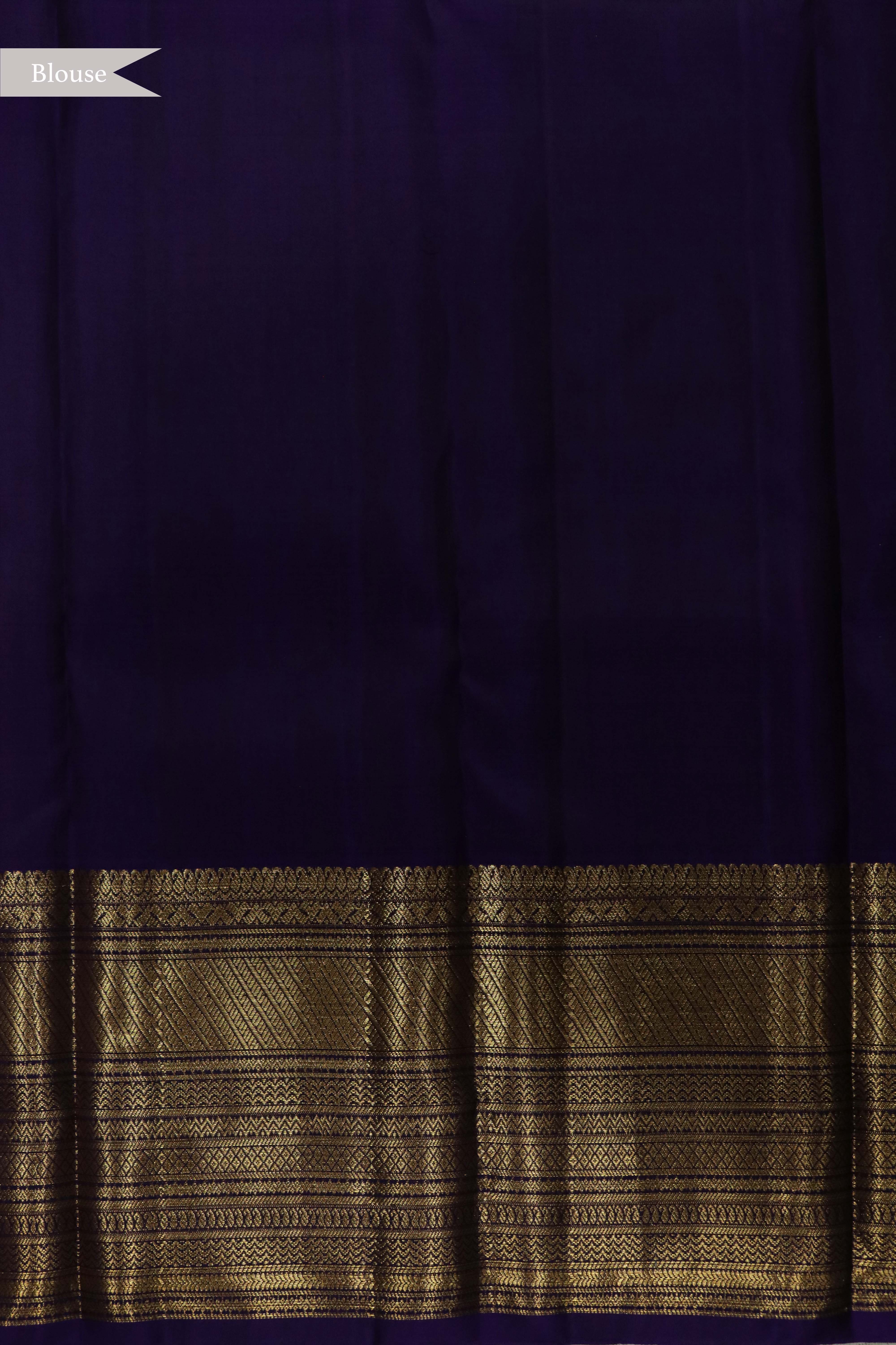 Coral Pink Kanchivaram Silk Saree