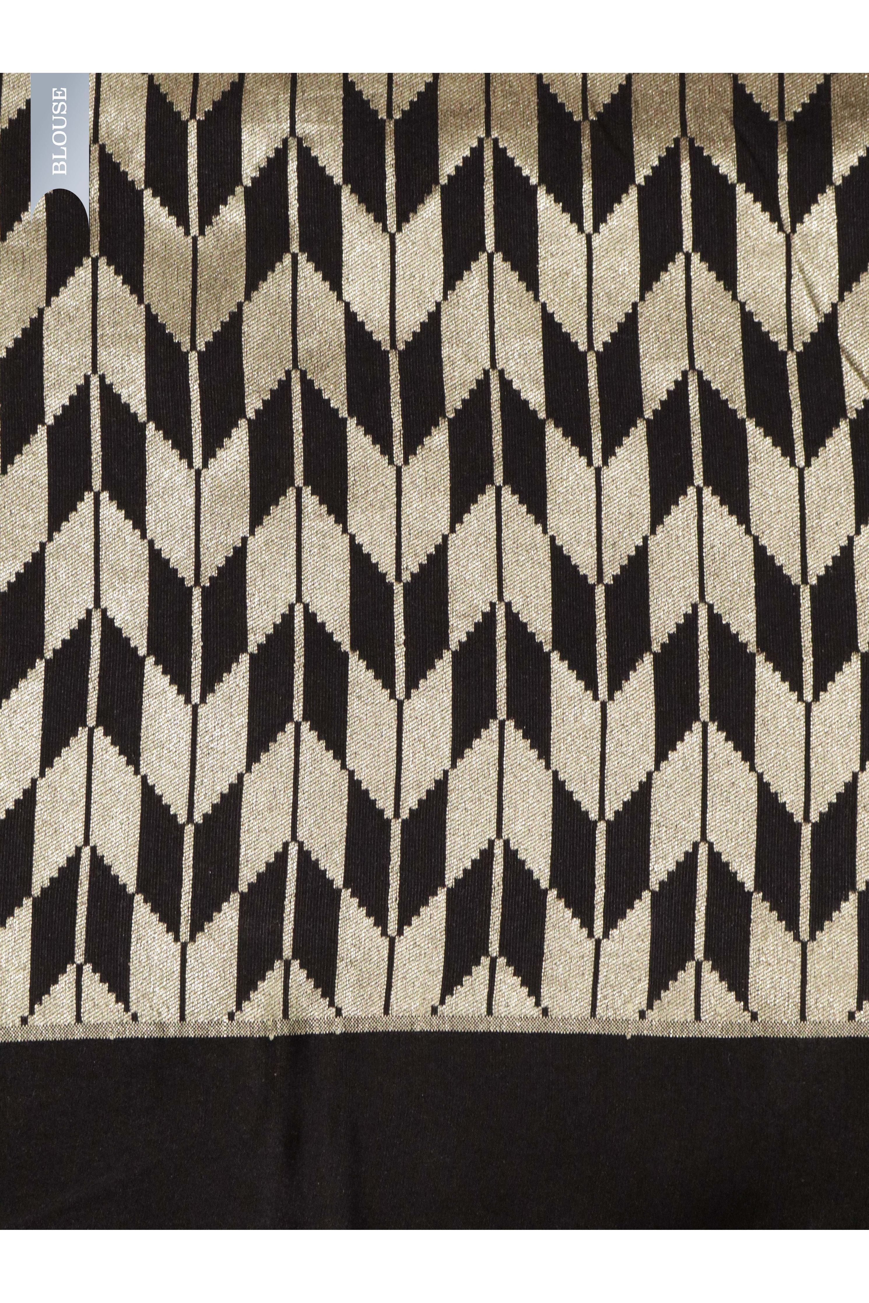Off White Handloom Silk Saree with Silver Zari Weaving - Mokshaa