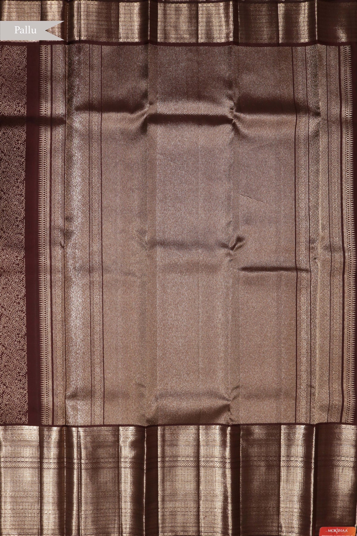 Coffee Brown Kanchivaram Silk Saree - Mokshaa