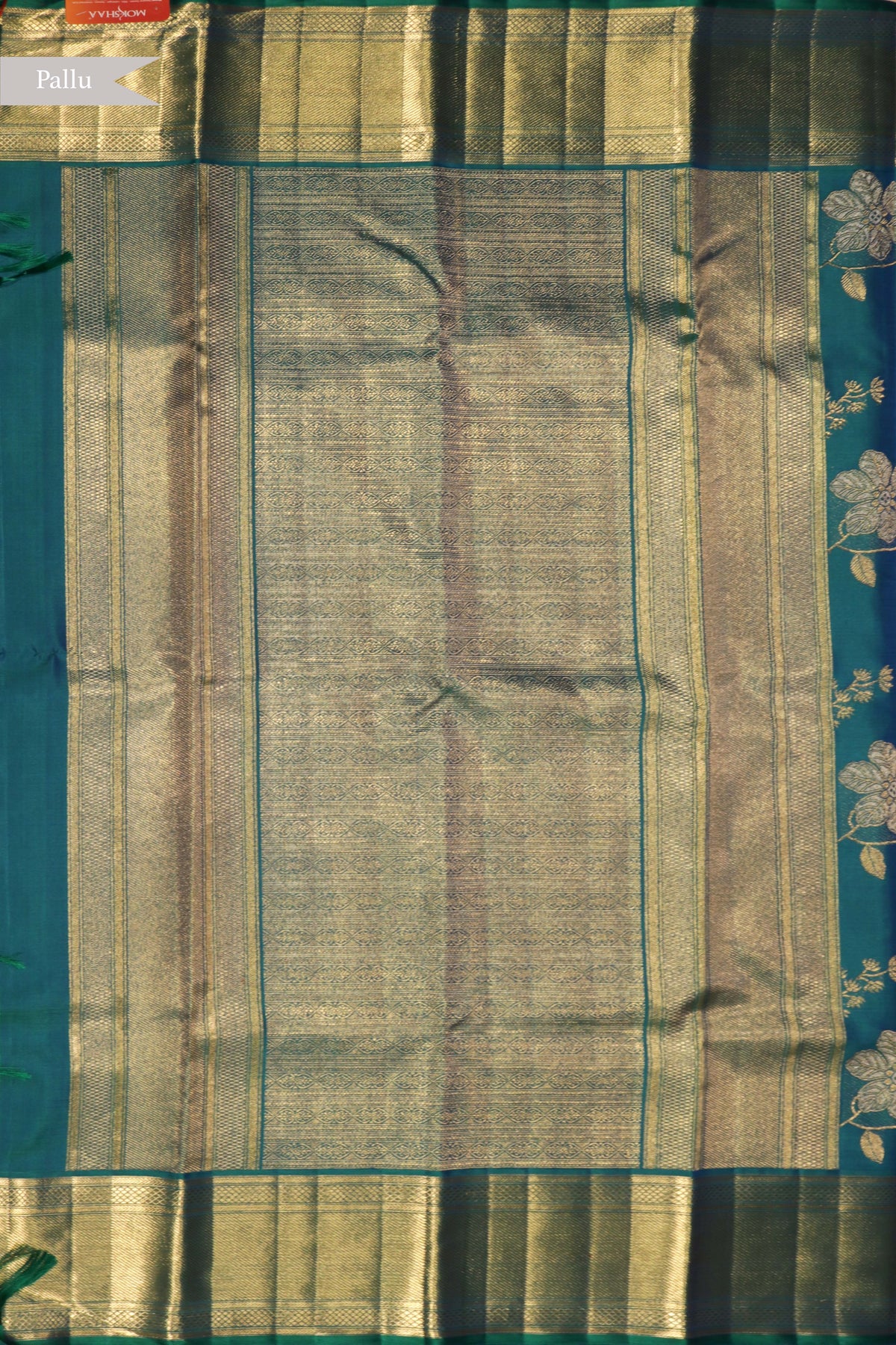 Turquoise Blue Kanchivaram Silk Saree - Mokshaa