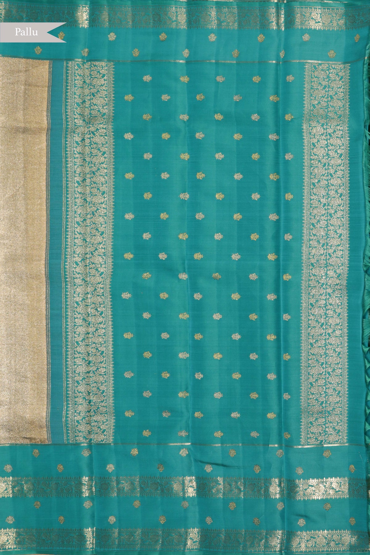 Silver Gold Kanchivaram Tissue Silk Saree - Mokshaa