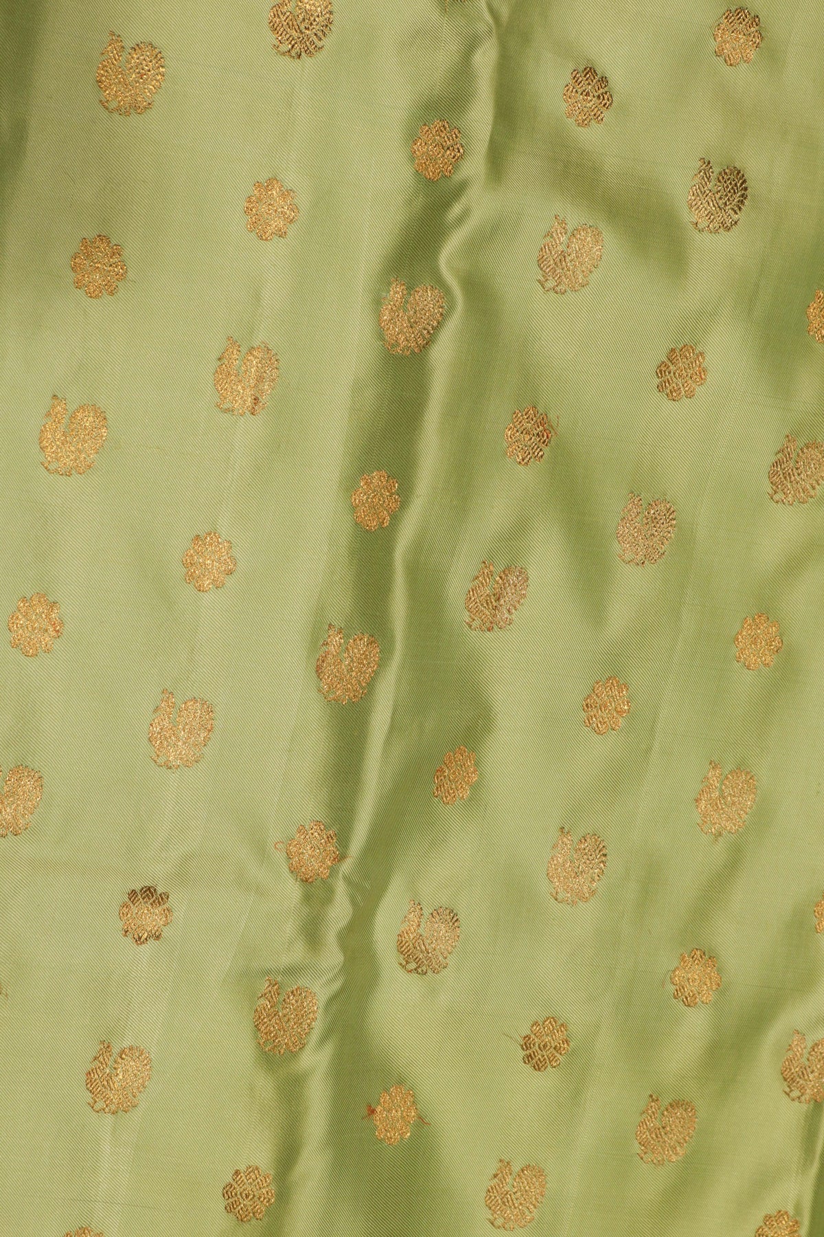 Pista Green Twill Silk Saree - Mokshaa