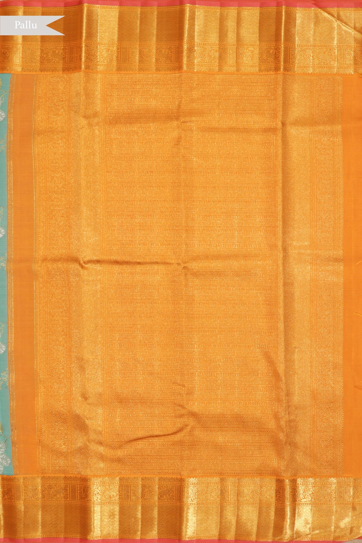 Light Blue Kanchivaram Kora Silk Saree - Mokshaa