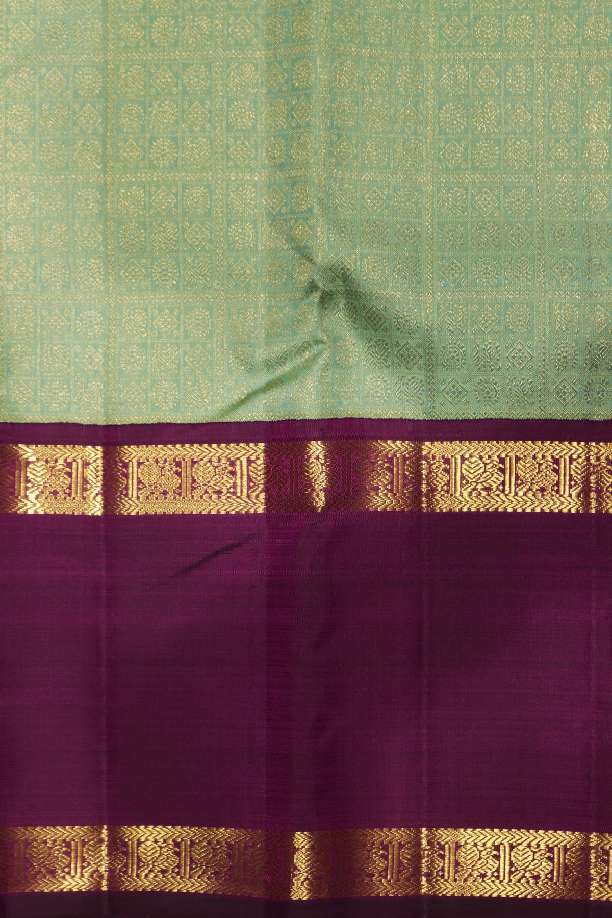 Sea Green Kanchivaram Silk Saree - Mokshaa