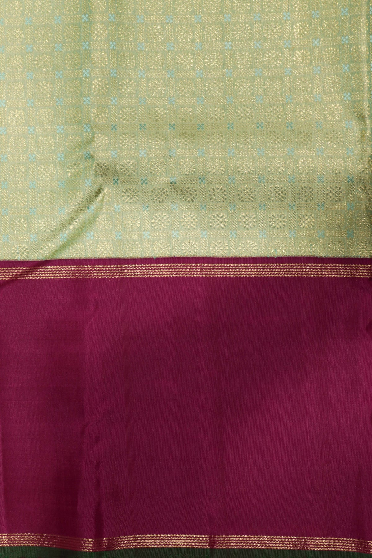 Sea Green Kanchivaram Silk Saree - Mokshaa