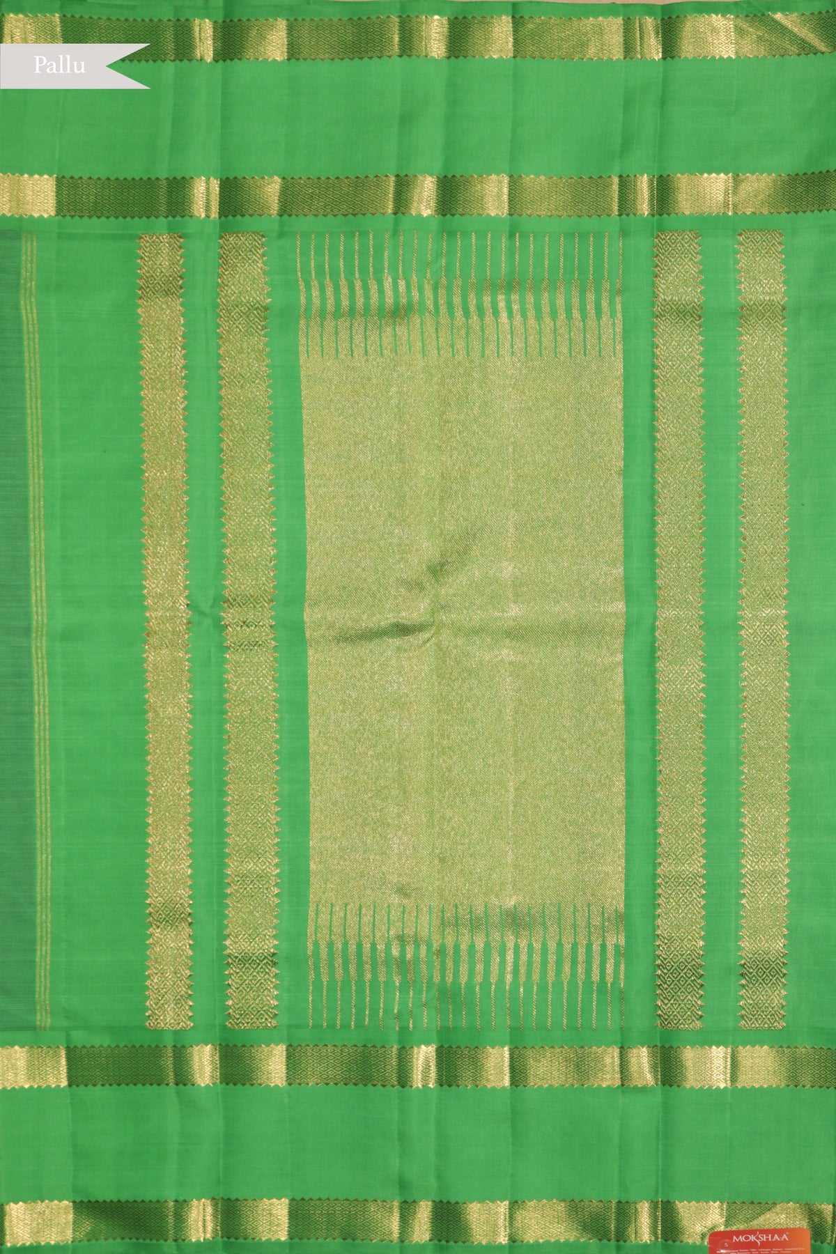 Royal Blue and Contrast Green Kanchivaram Silk Saree - Mokshaa