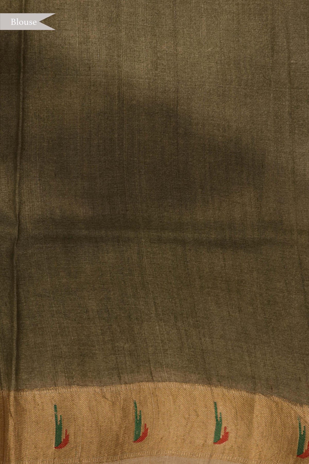 Beige Kalamkari Tussar Silk Saree - Mokshaa