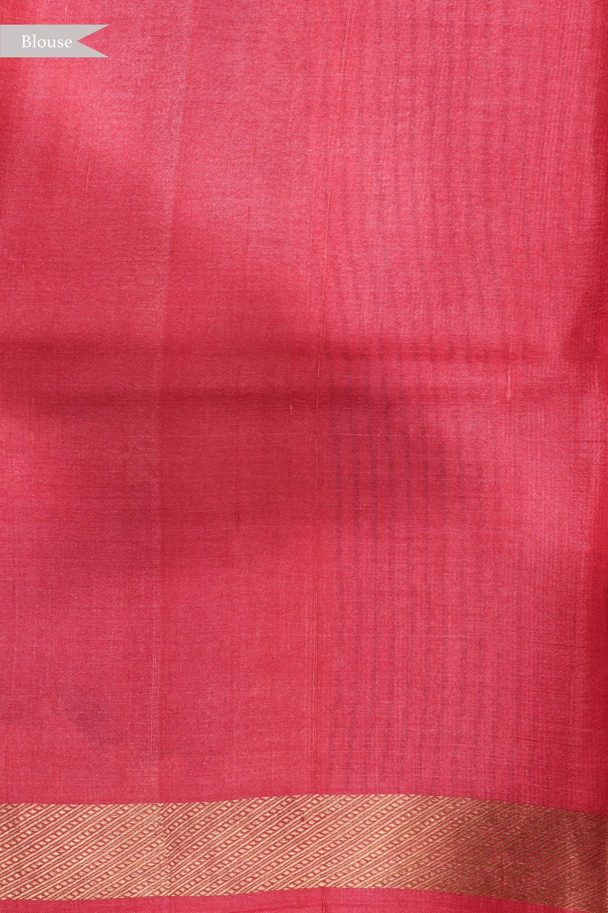 Magenta Pink Geometric Print Tussar Silk Saree - Mokshaa