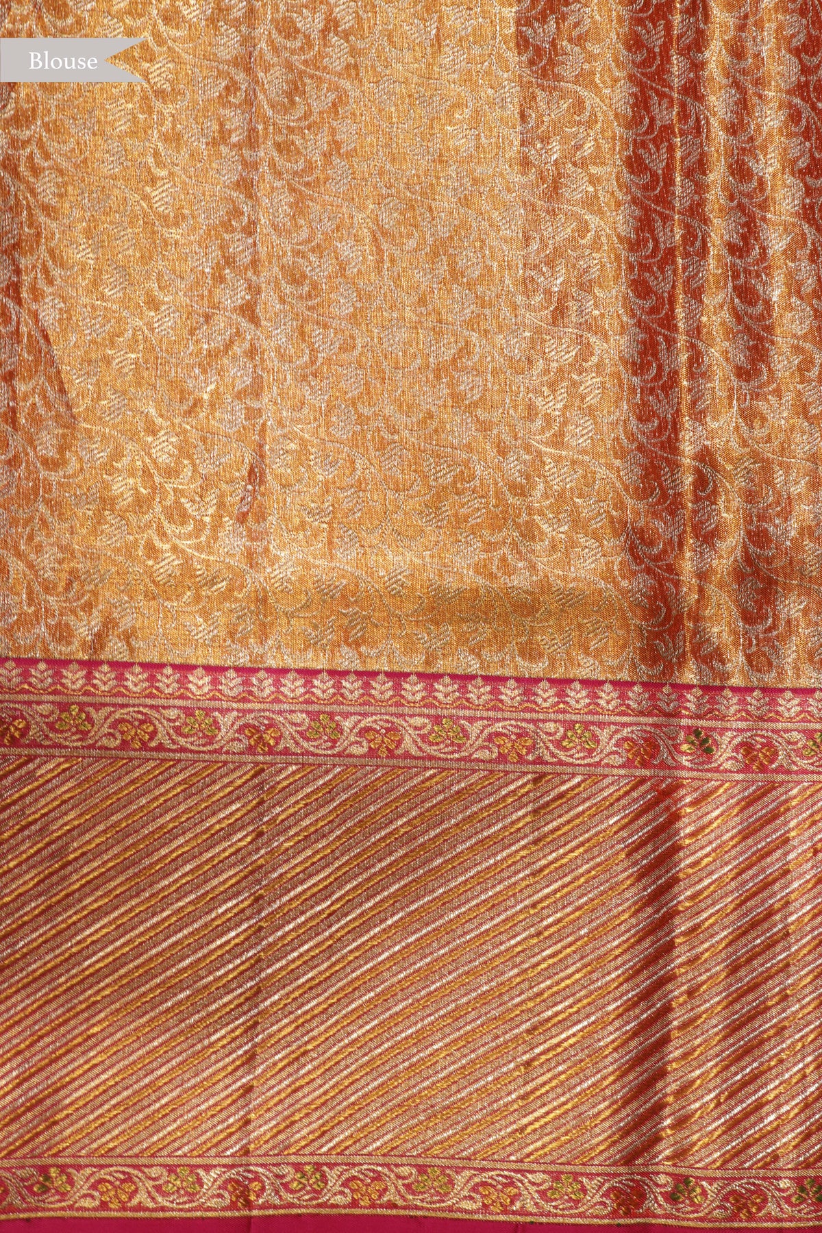 Gold Kanchivaram Tissue Silk Saree - Mokshaa