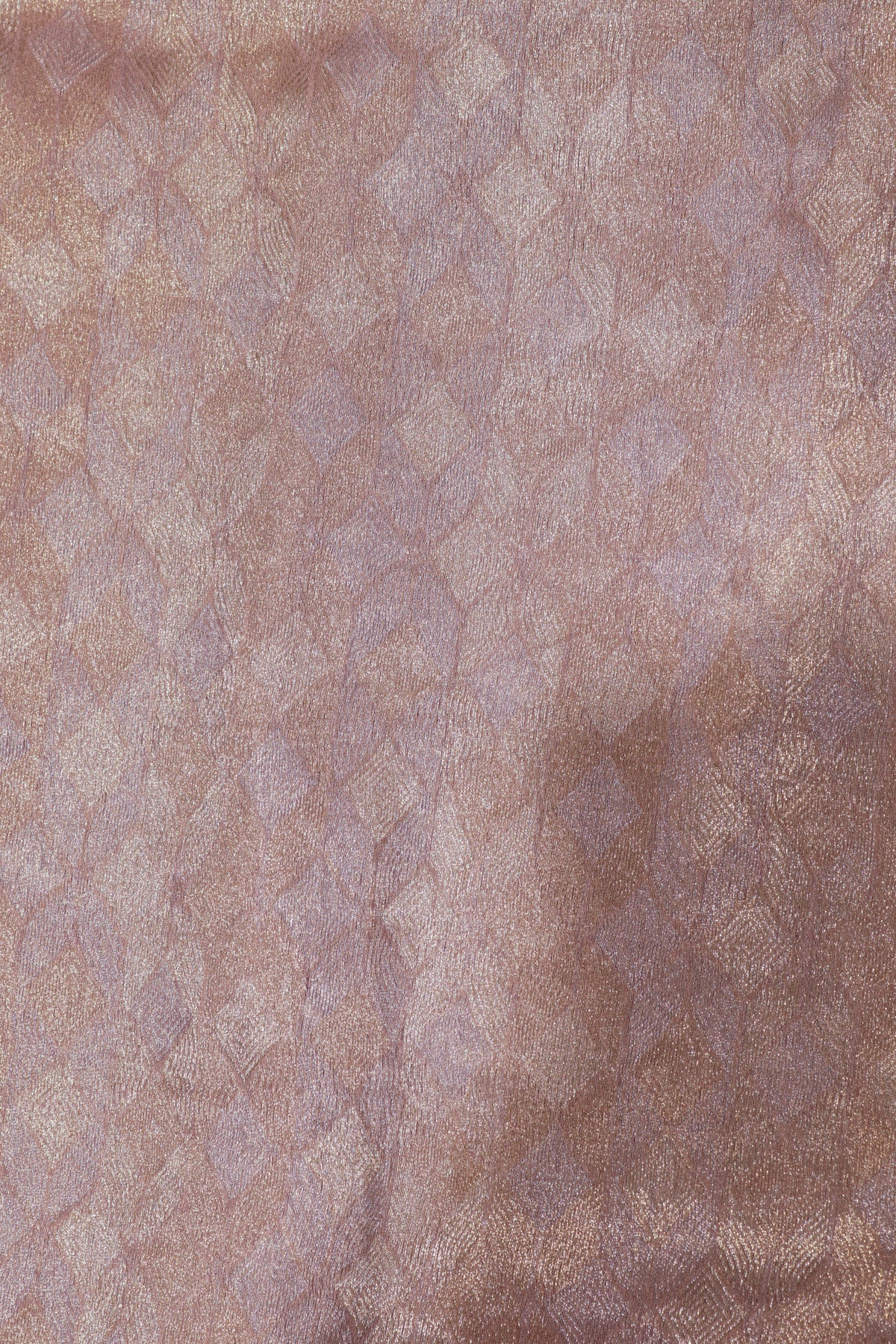 Peach Zari Weave Saree with Scalloped Border - Mokshaa
