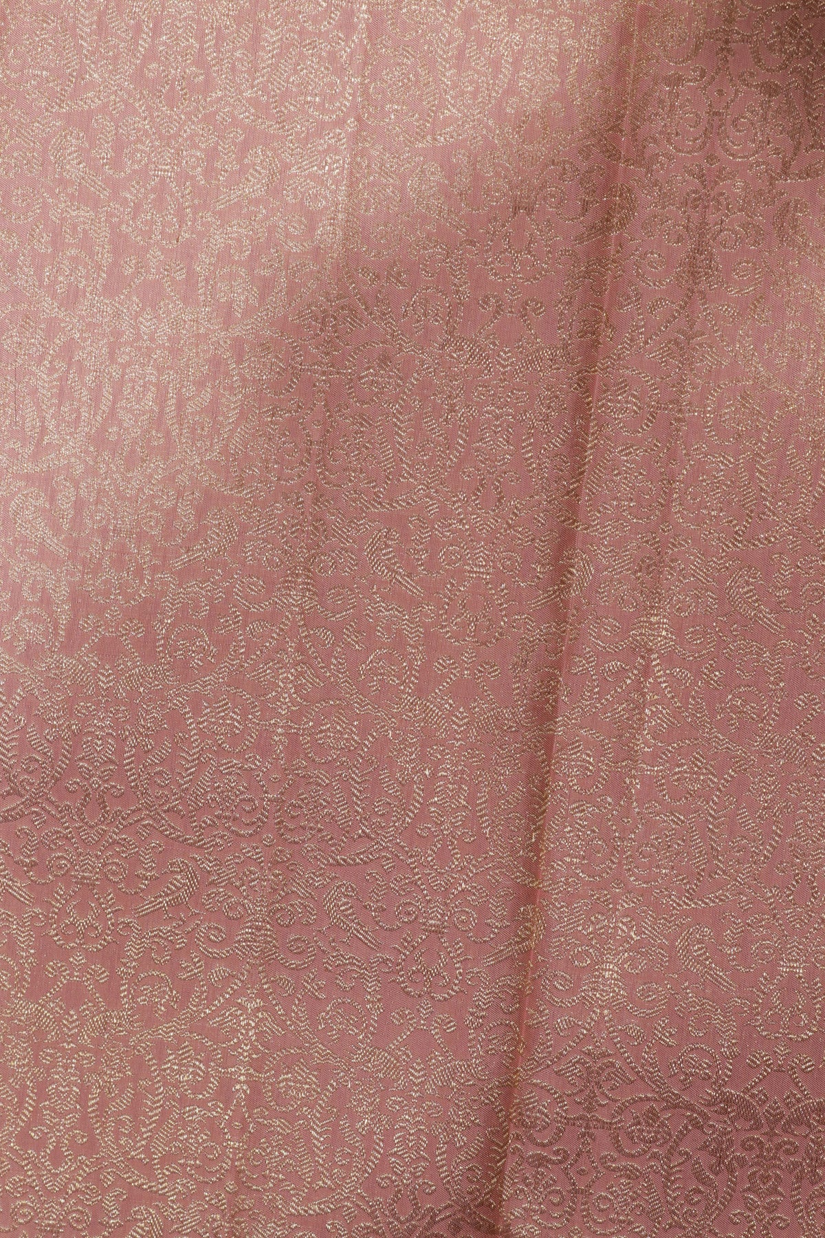 Baby Pink Kanchivaram Silk Saree with Zari Weaving - Mokshaa