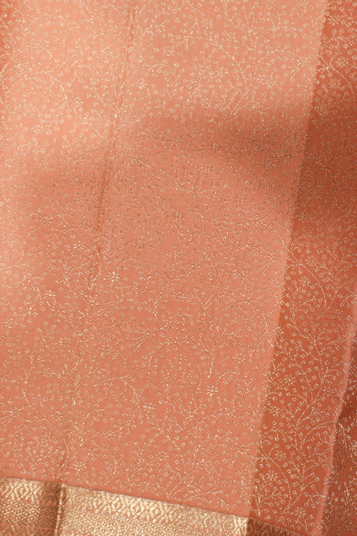 Peach Kanchivaram Silk Saree - Mokshaa