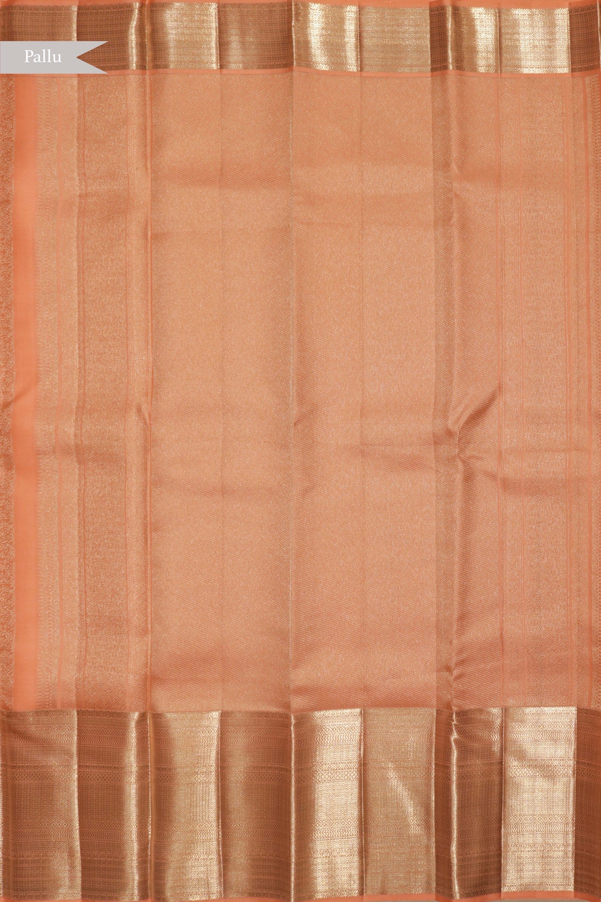 Peach Kanchivaram Silk Saree - Mokshaa