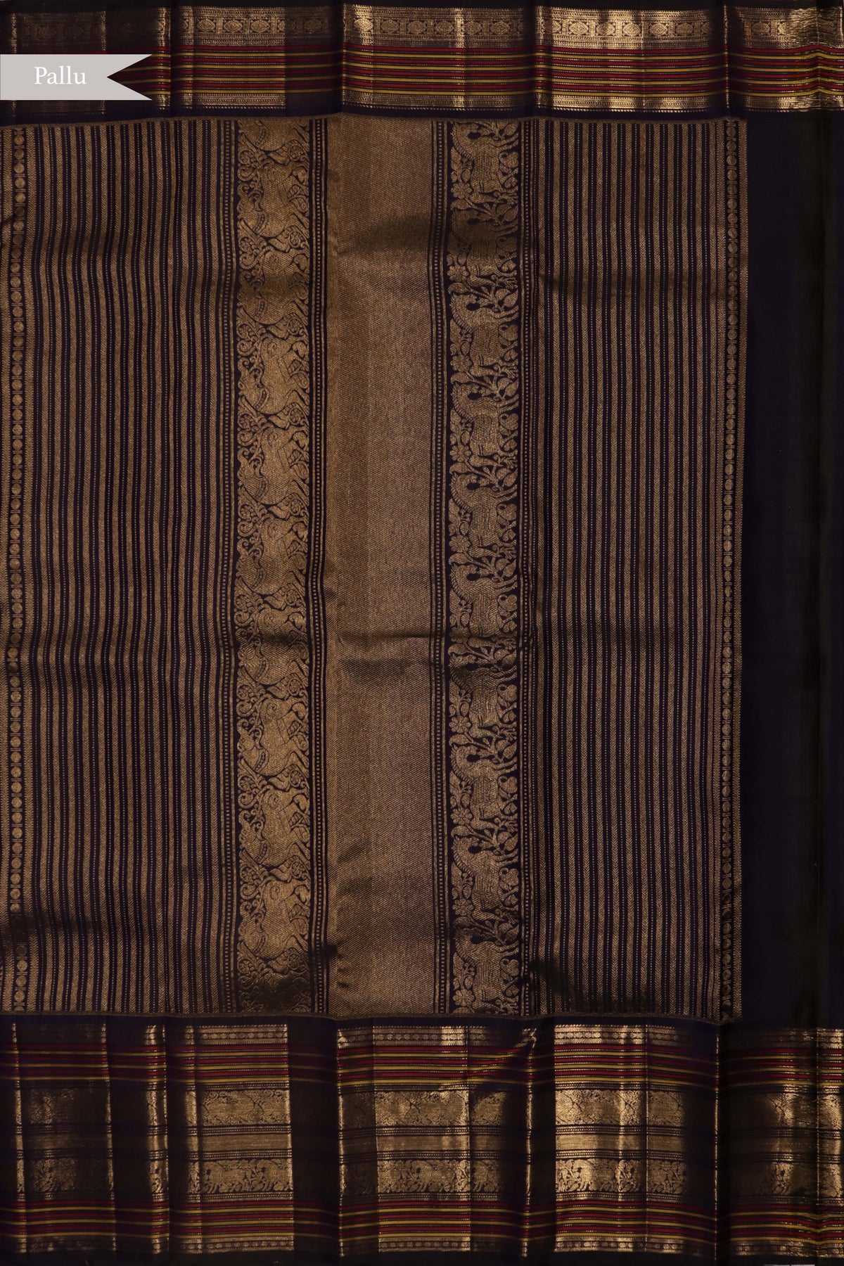 Peach Kanchivaram Silk Saree - Mokshaa
