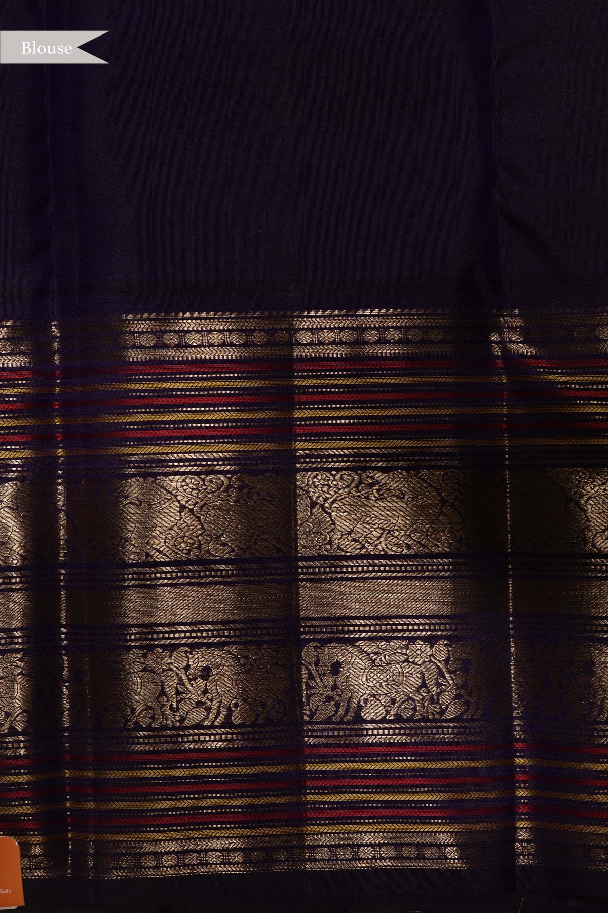 Peach Kanchivaram Silk Saree - Mokshaa