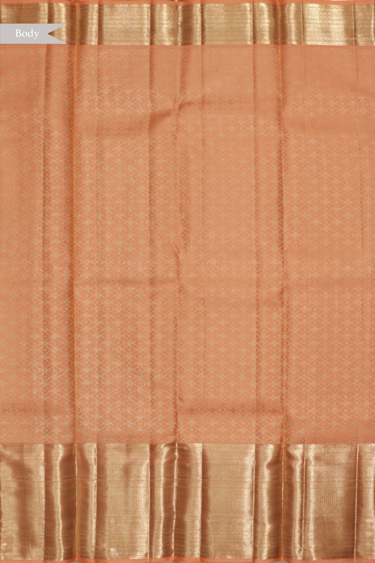 Peach Kanchivaram Silk Saree - Mokshaa