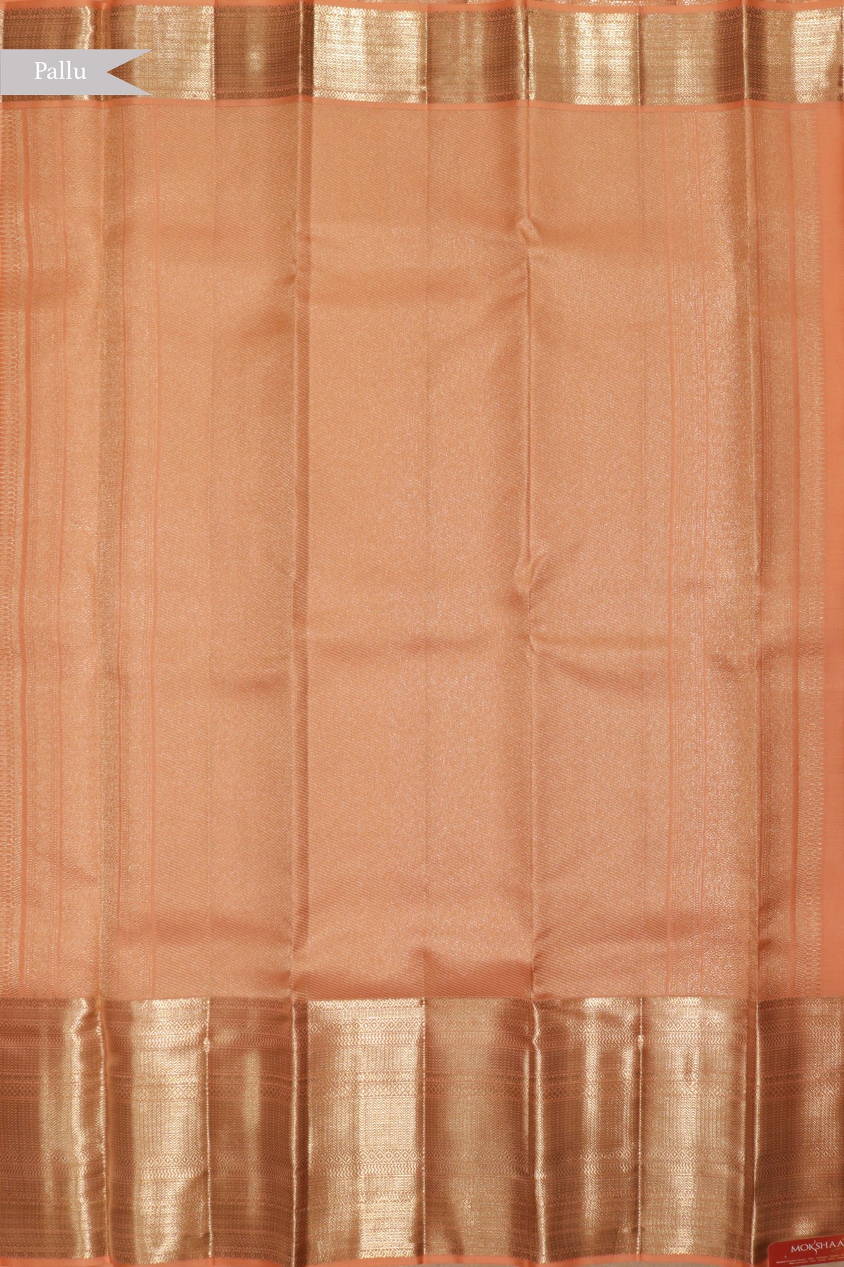 Peach Kanchivaram Silk Saree - Mokshaa