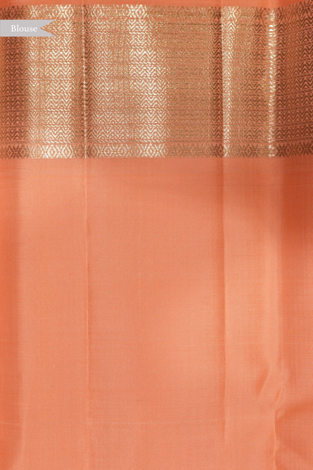 Peach Kanchivaram Silk Saree - Mokshaa