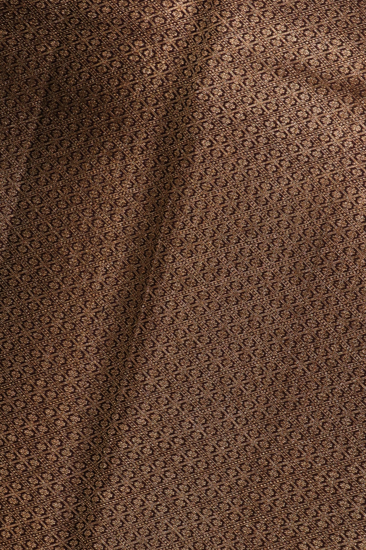 Coffee Brown Kanchivaram Silk Saree - Mokshaa