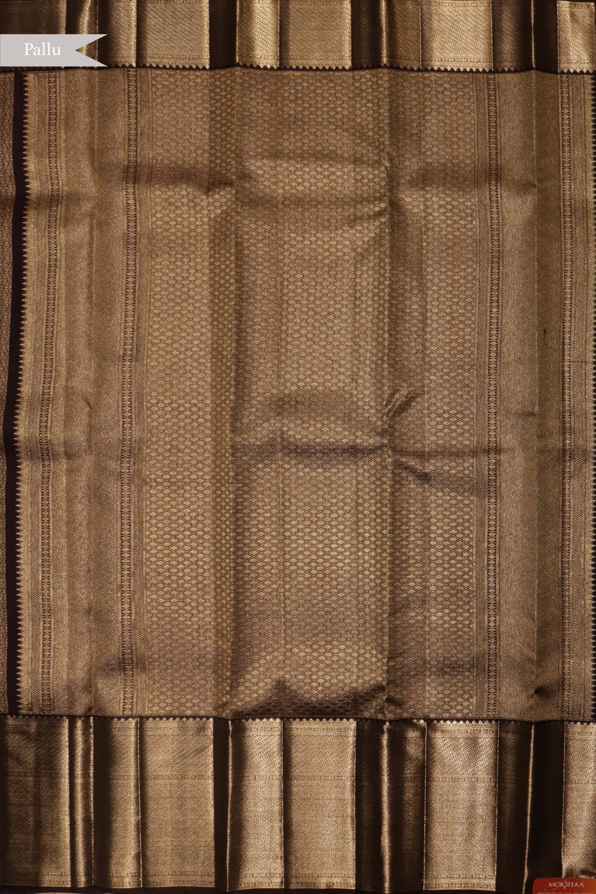 Coffee Brown Kanchivaram Silk Saree - Mokshaa
