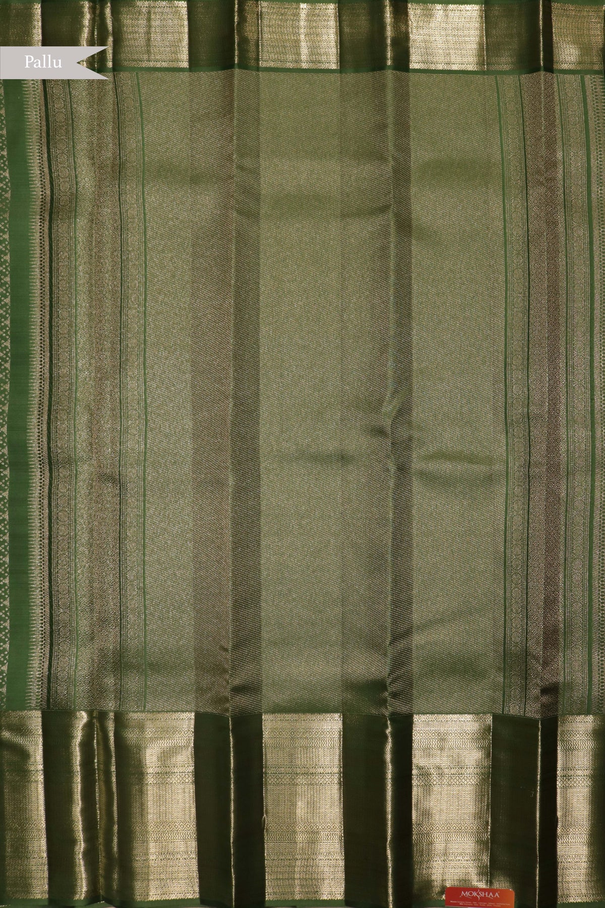 Leaf Green Kanchivaram Silk Saree - Mokshaa
