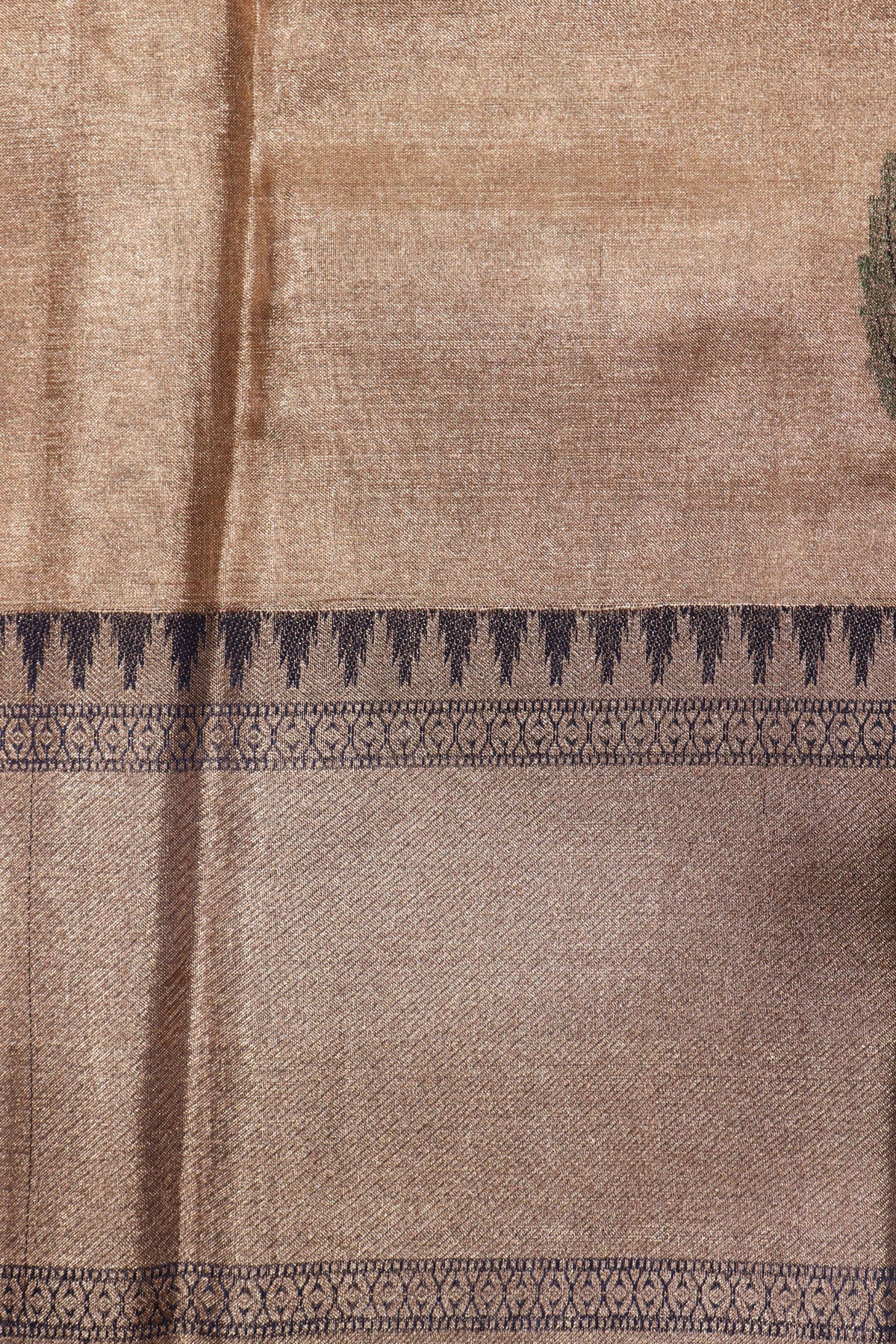 Antique Gold Kanchivaram Tissue Saree - Mokshaa
